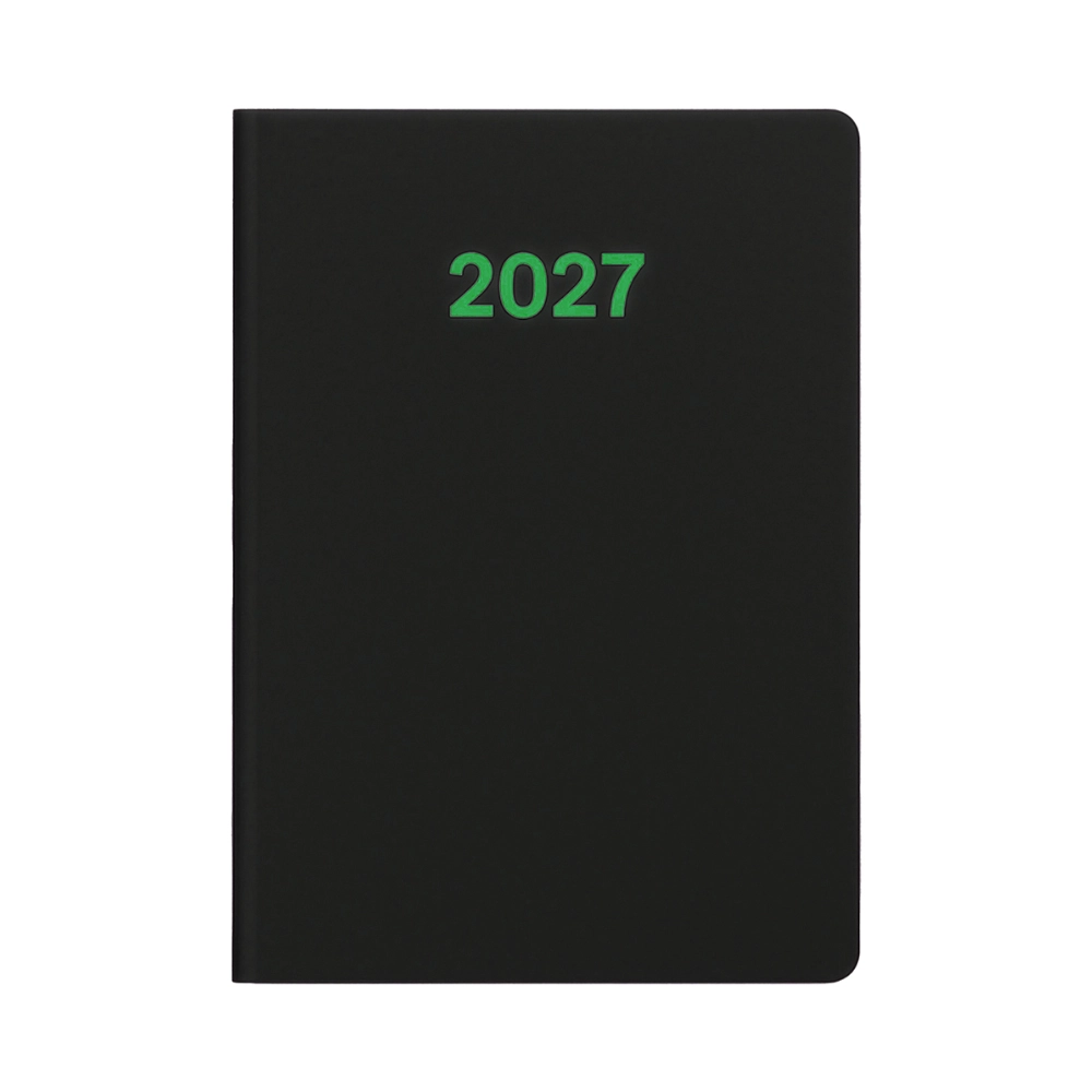 Immagine Agenda settimanale 2027. Copertina flessibile in soft PU e bordo pagine colorato