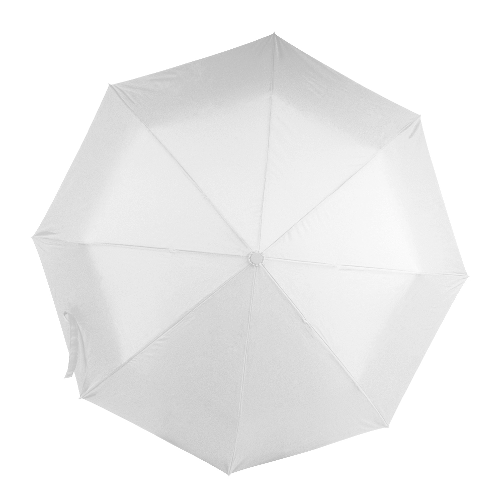 Immagine Mini ombrello automatico con manico curvo gommato e astuccio in tinta