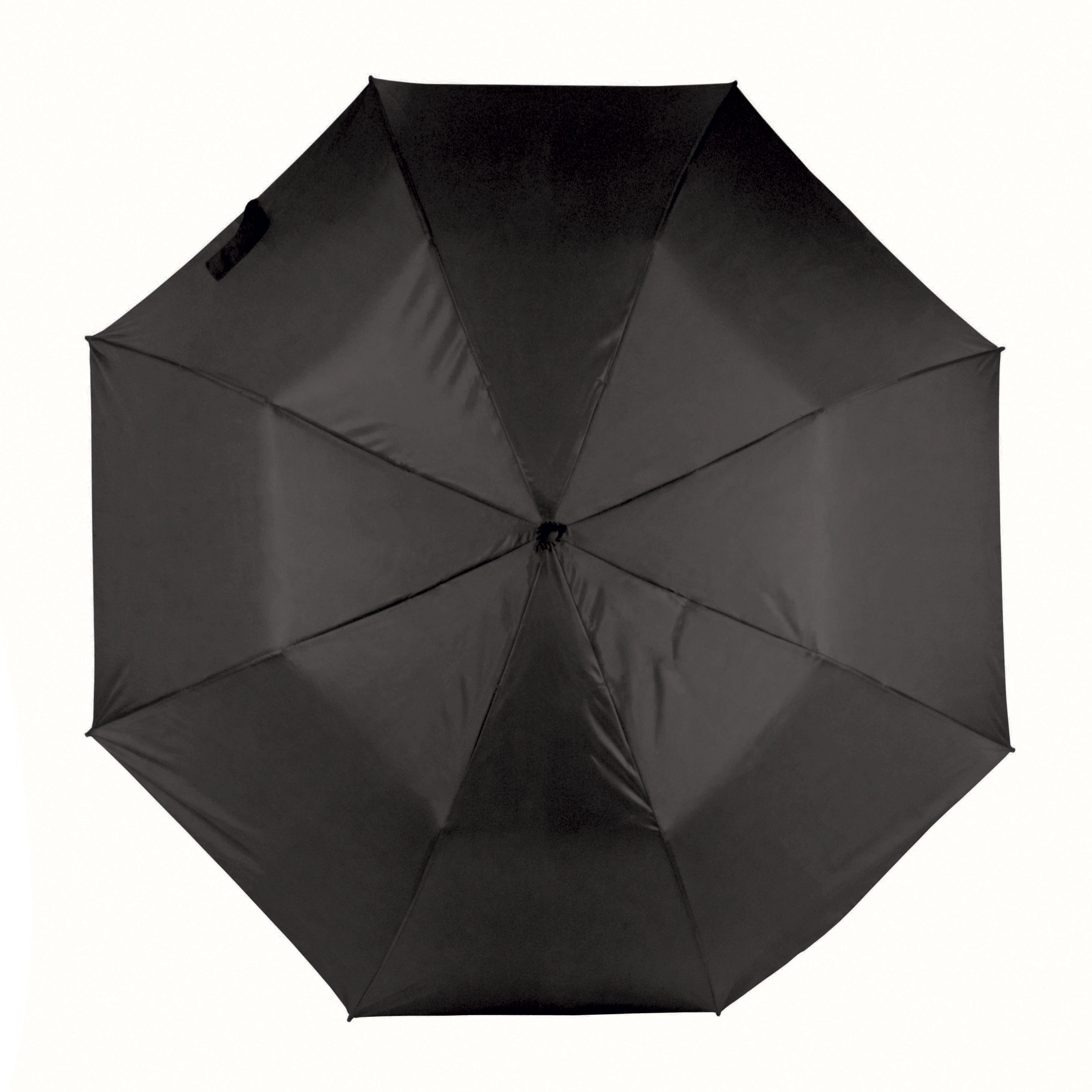 Immagine Mini ombrello automatico con manico curvo gommato e astuccio in tinta