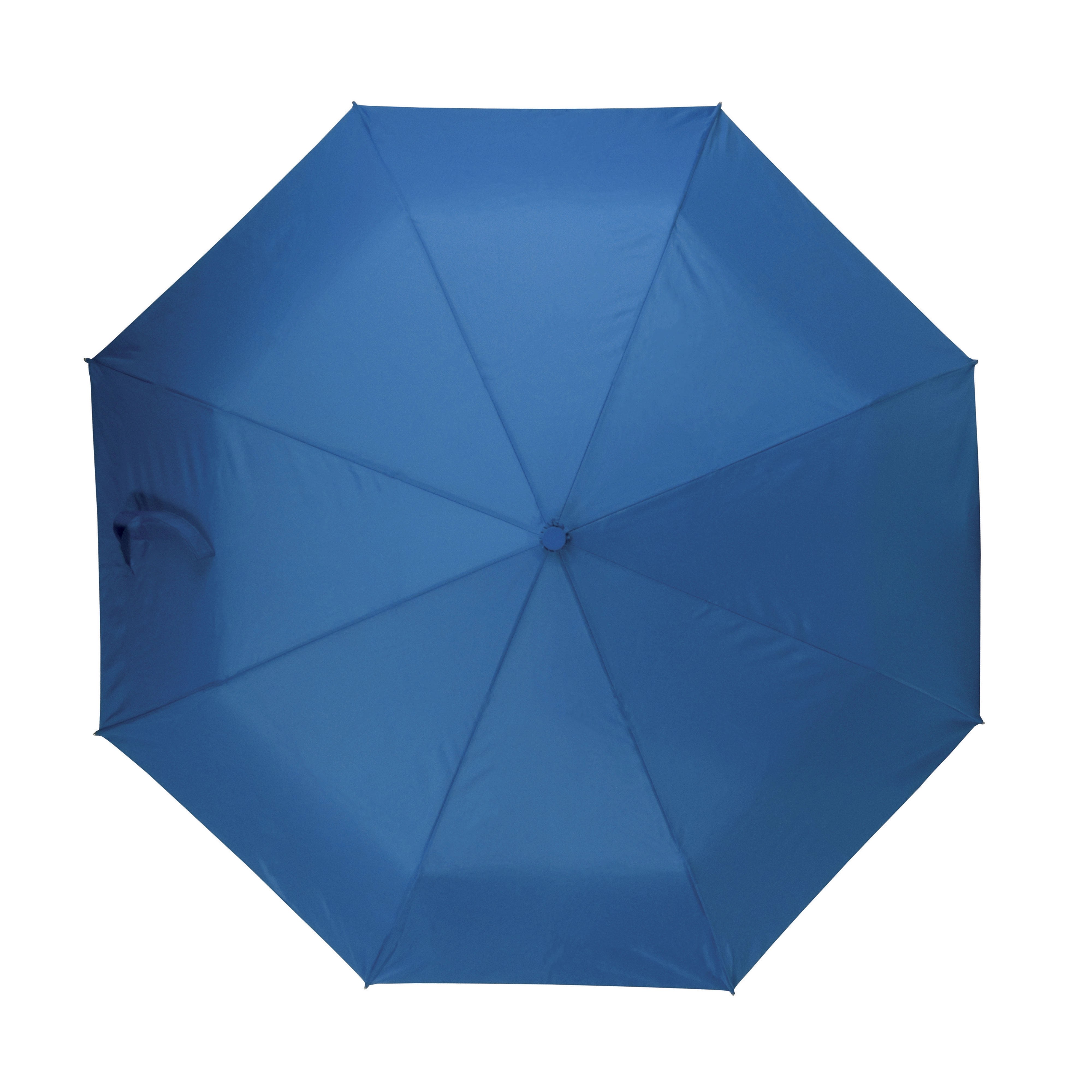 Immagine Mini ombrello automatico con manico curvo gommato e astuccio in tinta