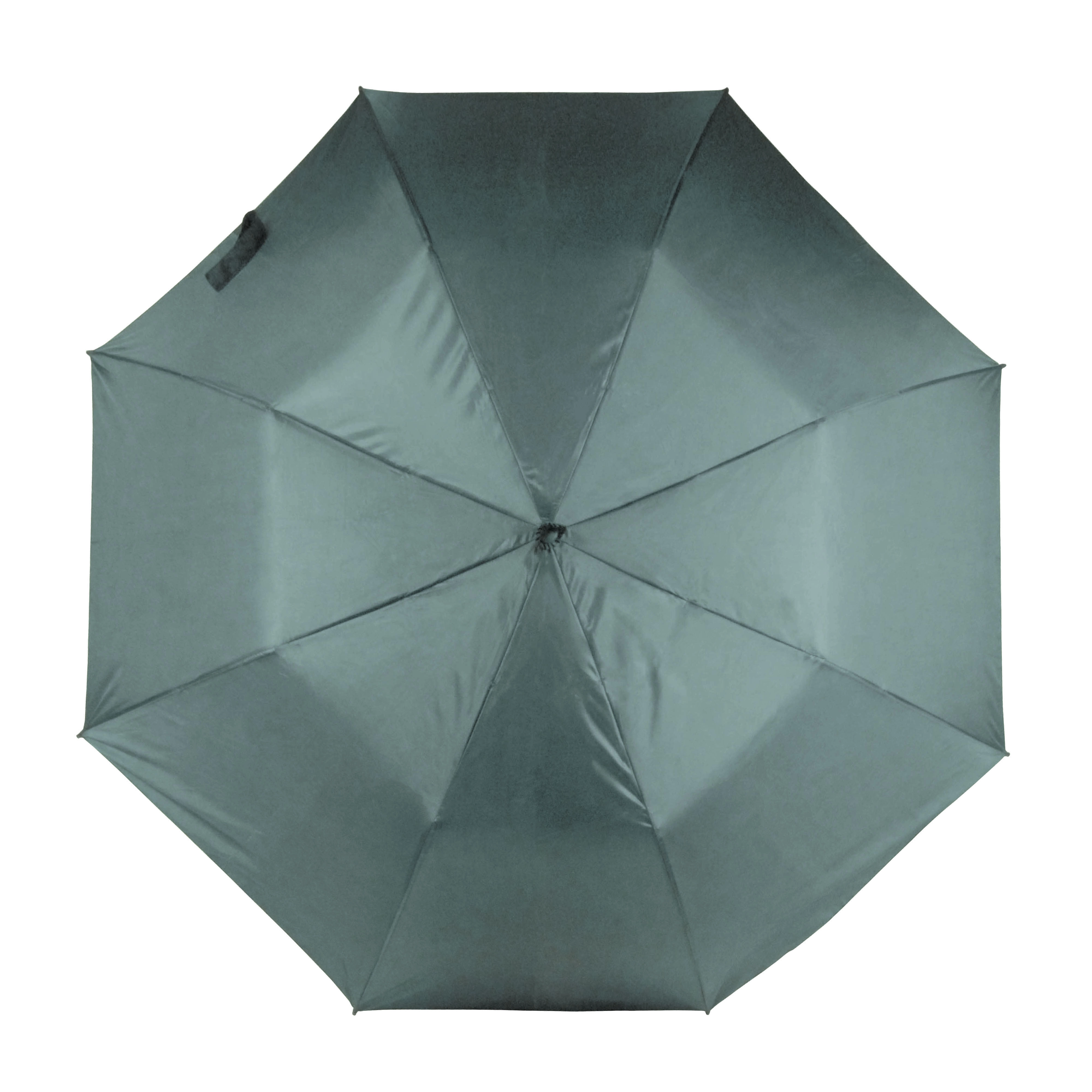 Immagine Mini ombrello automatico con manico curvo gommato e astuccio in tinta