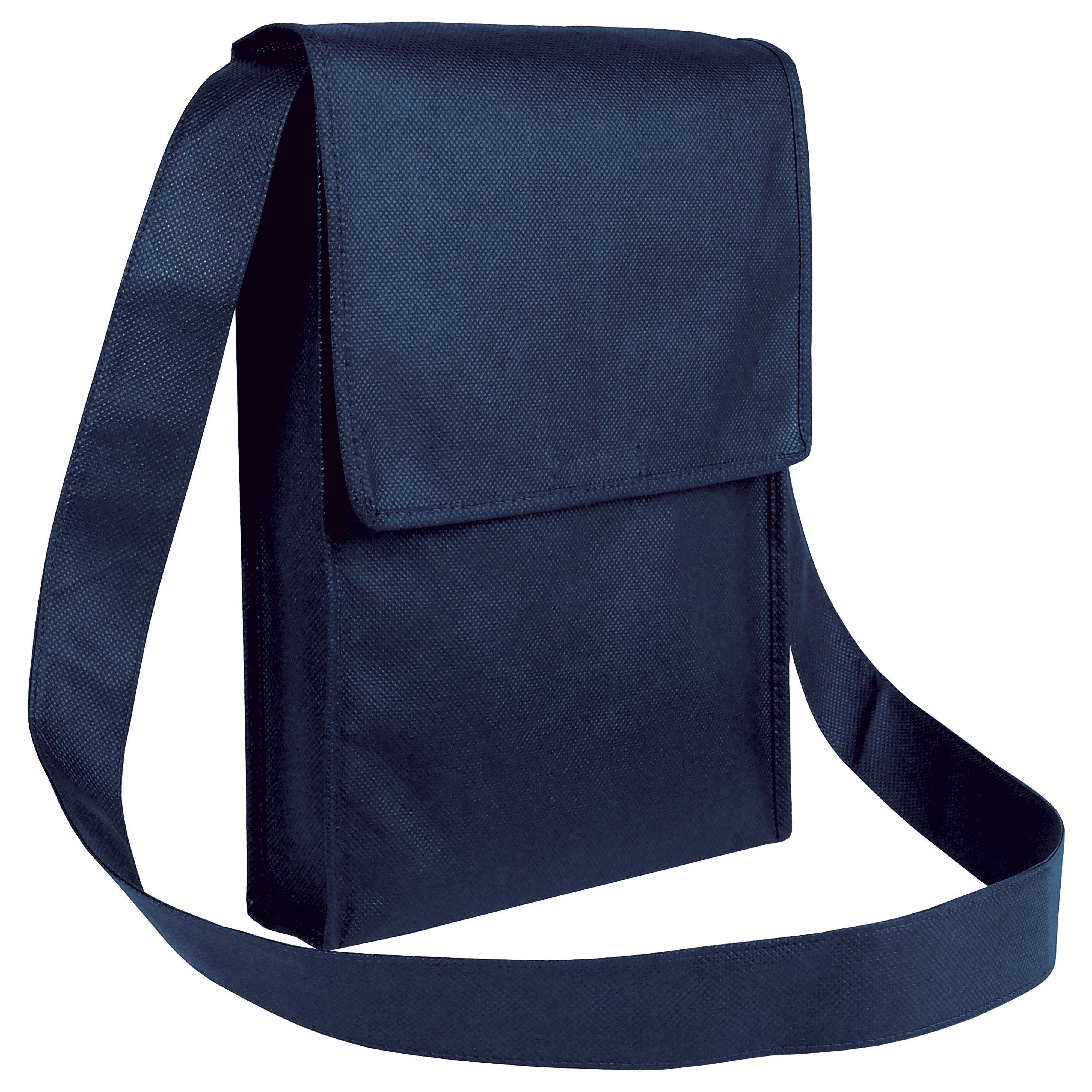 Immagine Shopper tascapane con soffietto in TNT 80 g/m2 cucito con tracolla