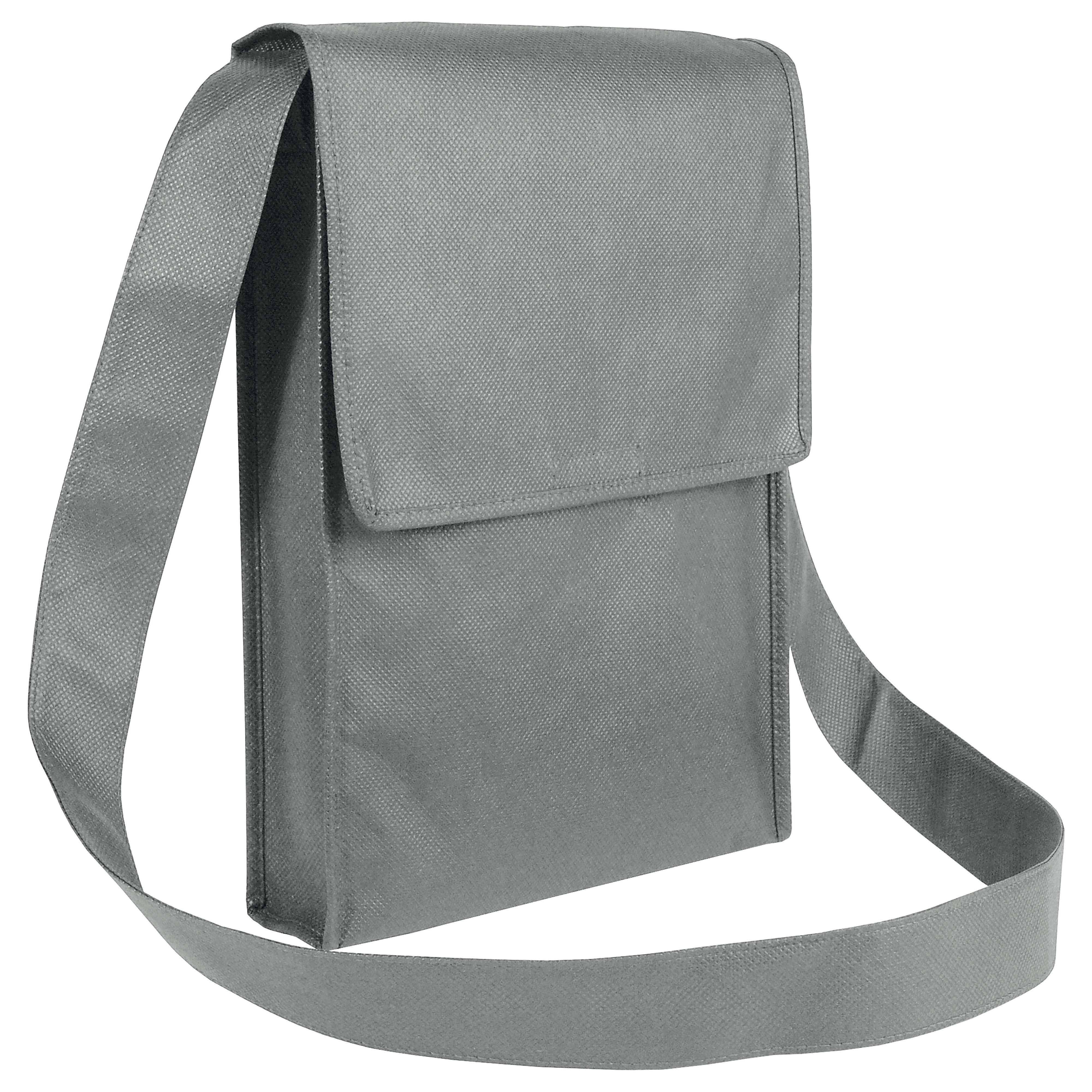Immagine Shopper tascapane con soffietto in TNT 80 g/m2 cucito con tracolla
