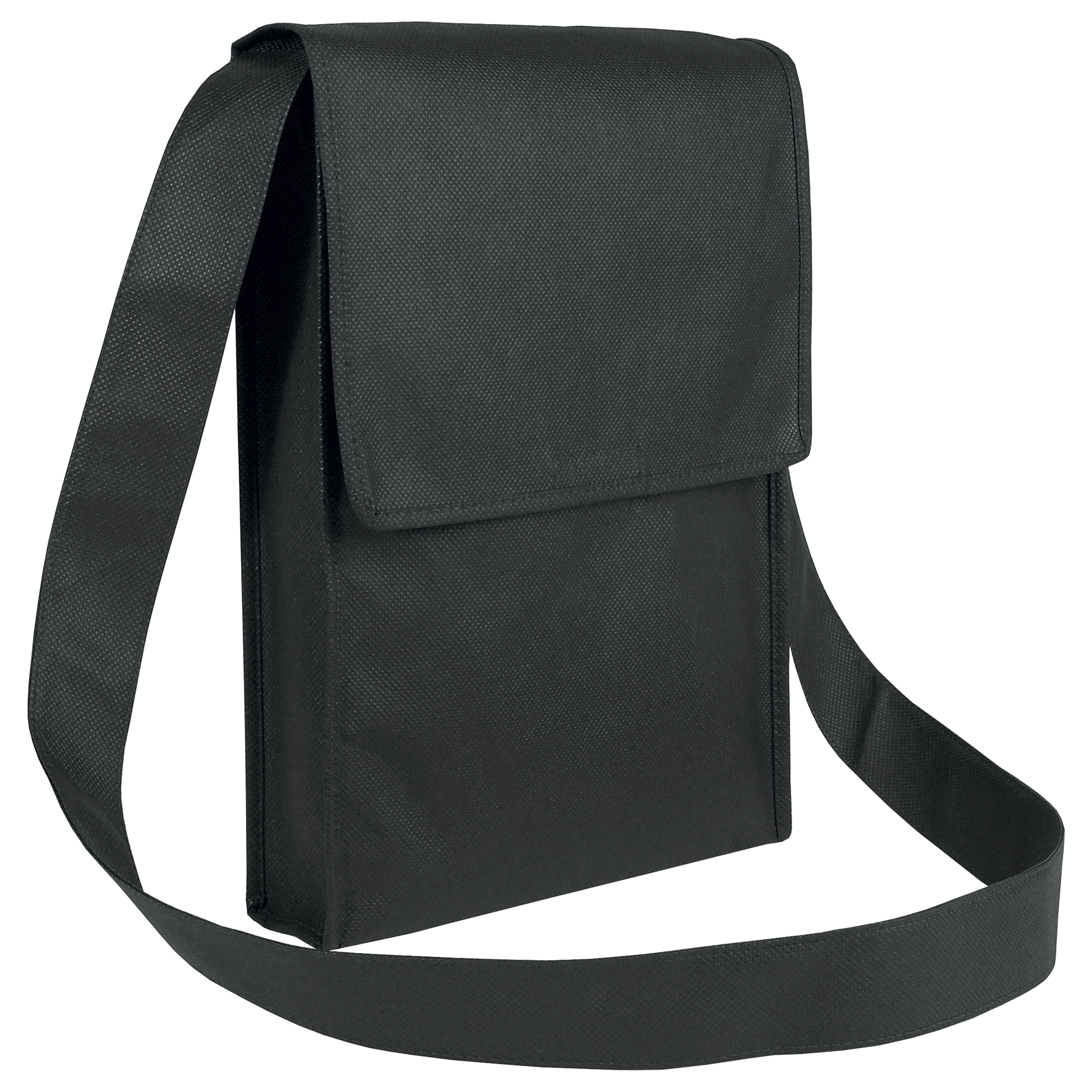 Immagine Shopper tascapane con soffietto in TNT 80 g/m2 cucito con tracolla
