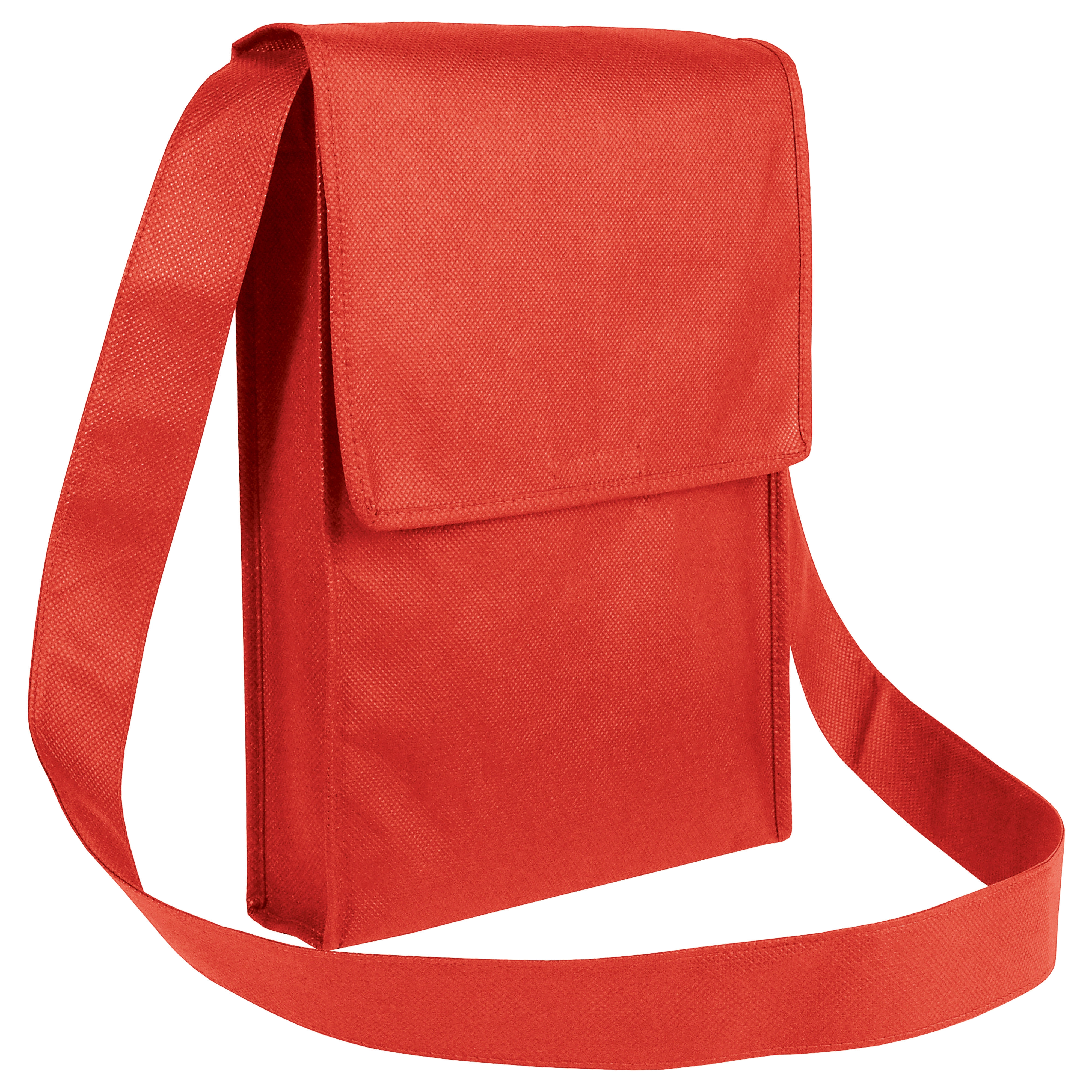 Immagine Shopper tascapane con soffietto in TNT 80 g/m2 cucito con tracolla