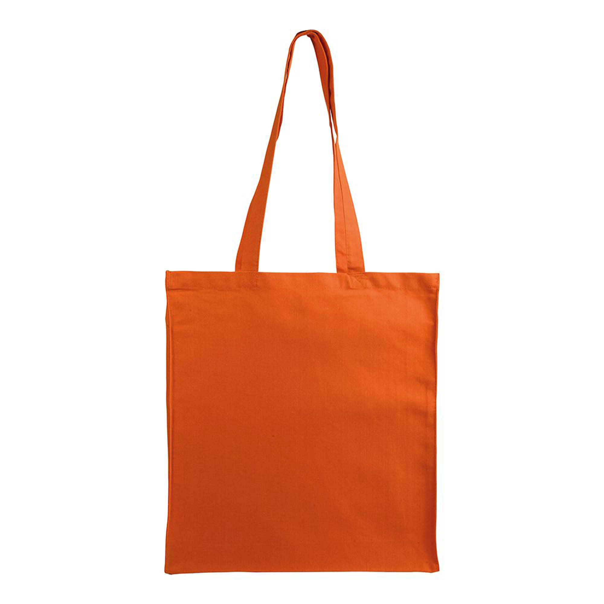 Immagine Shopper con soffietto in cotone 220 g/m2, manici lunghi