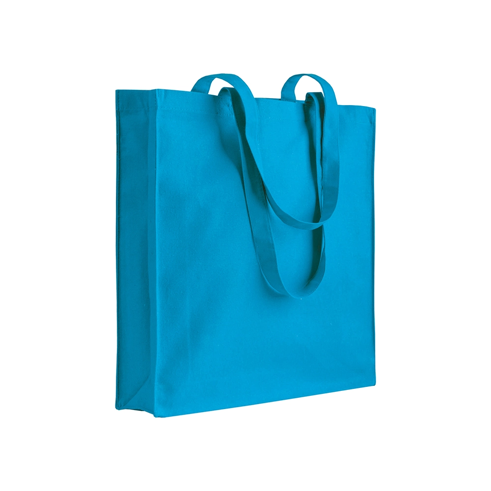 Immagine Shopper con soffietto in cotone 220 g/m2, manici lunghi