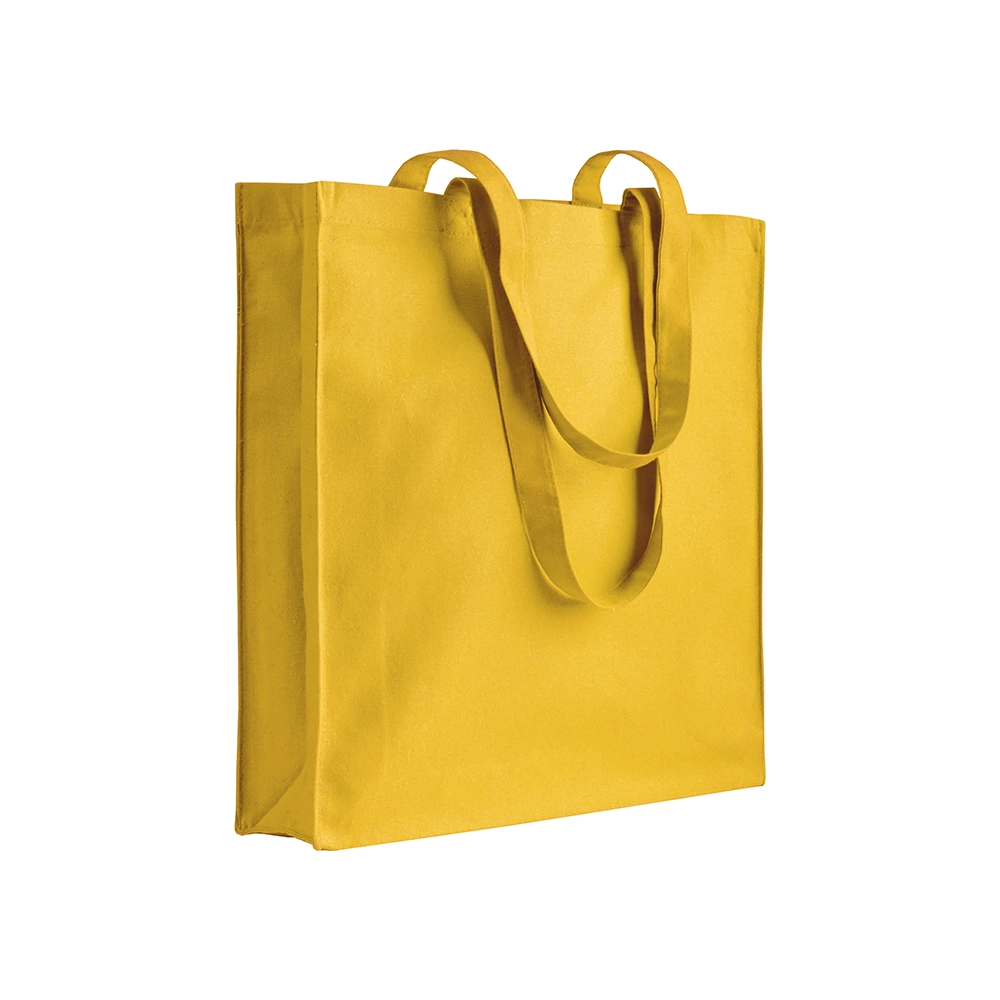 Immagine Shopper con soffietto in cotone 220 g/m2, manici lunghi