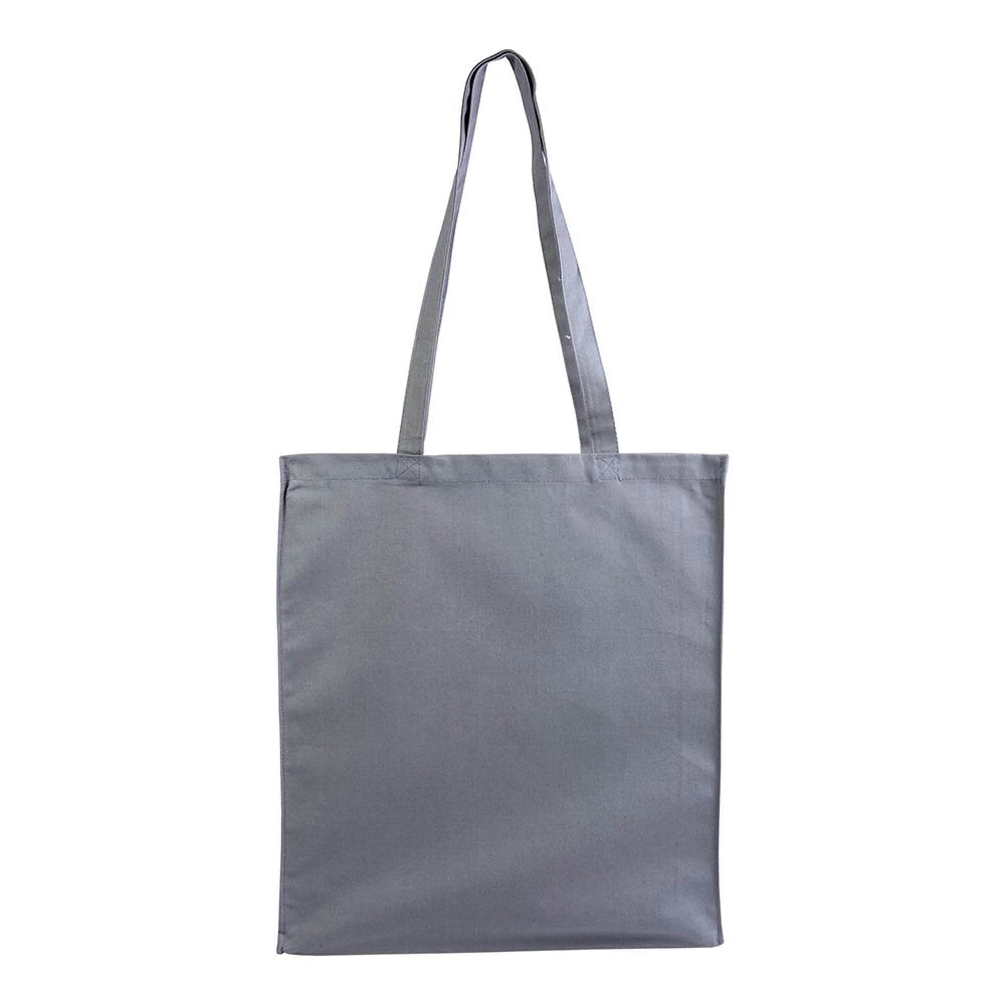 Immagine Shopper con soffietto in cotone 220 g/m2, manici lunghi