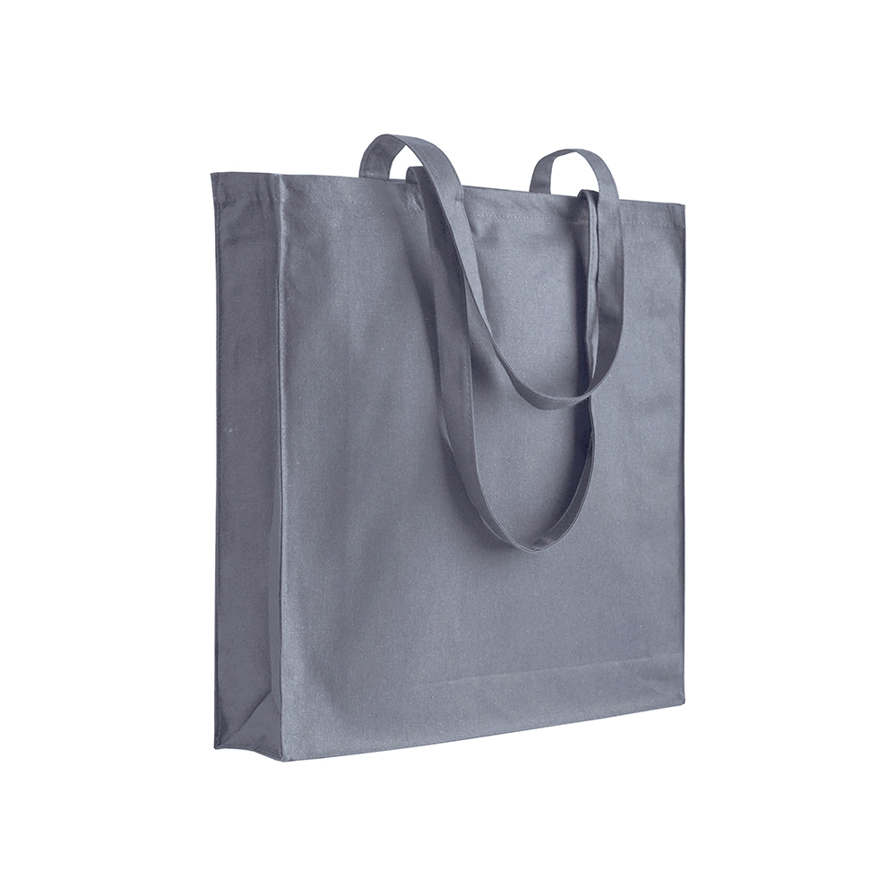Immagine Shopper con soffietto in cotone 220 g/m2, manici lunghi