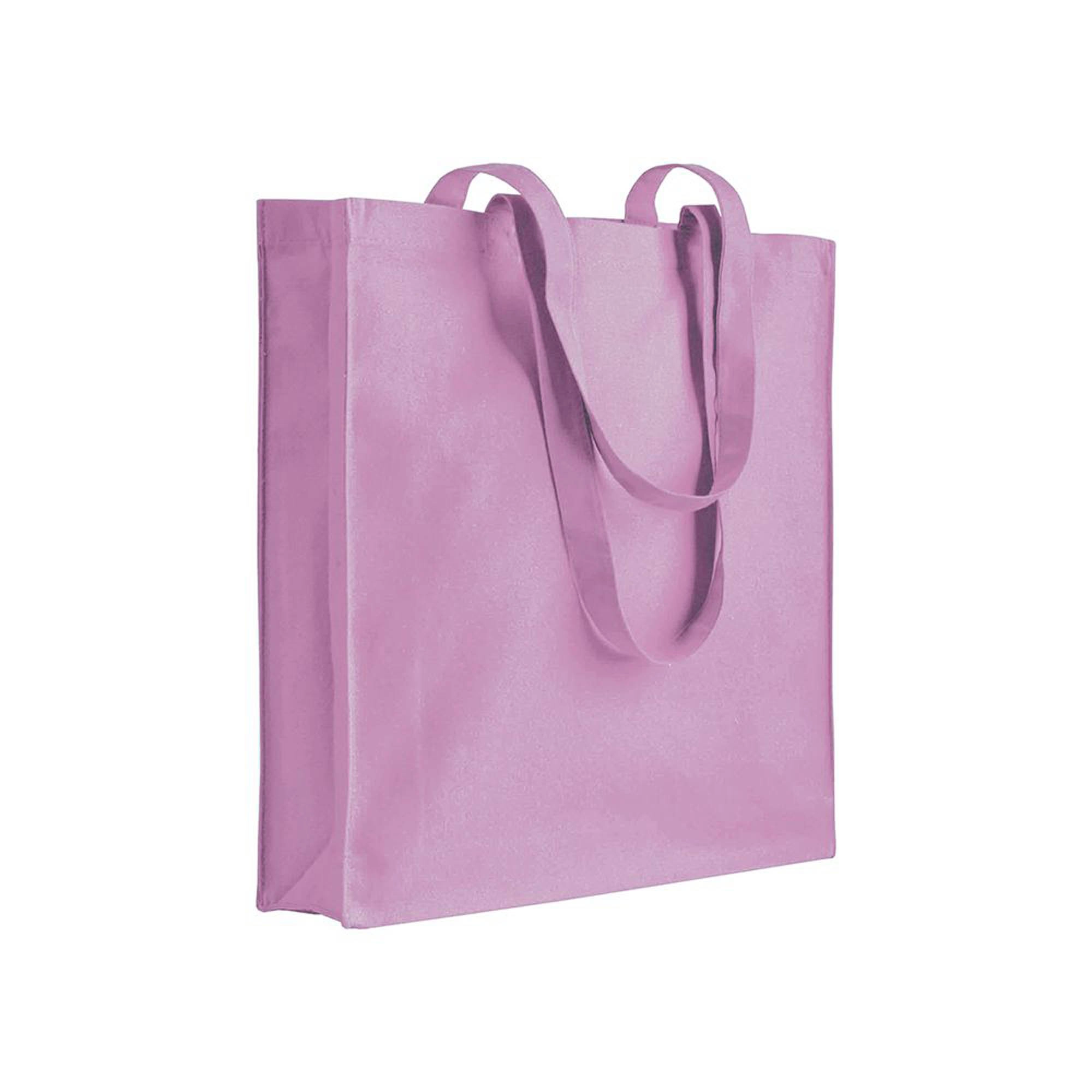 Immagine Shopper con soffietto in cotone 220 g/m2, manici lunghi