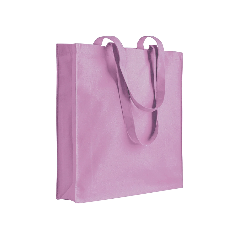 Immagine Shopper con soffietto in cotone 220 g/m2, manici lunghi