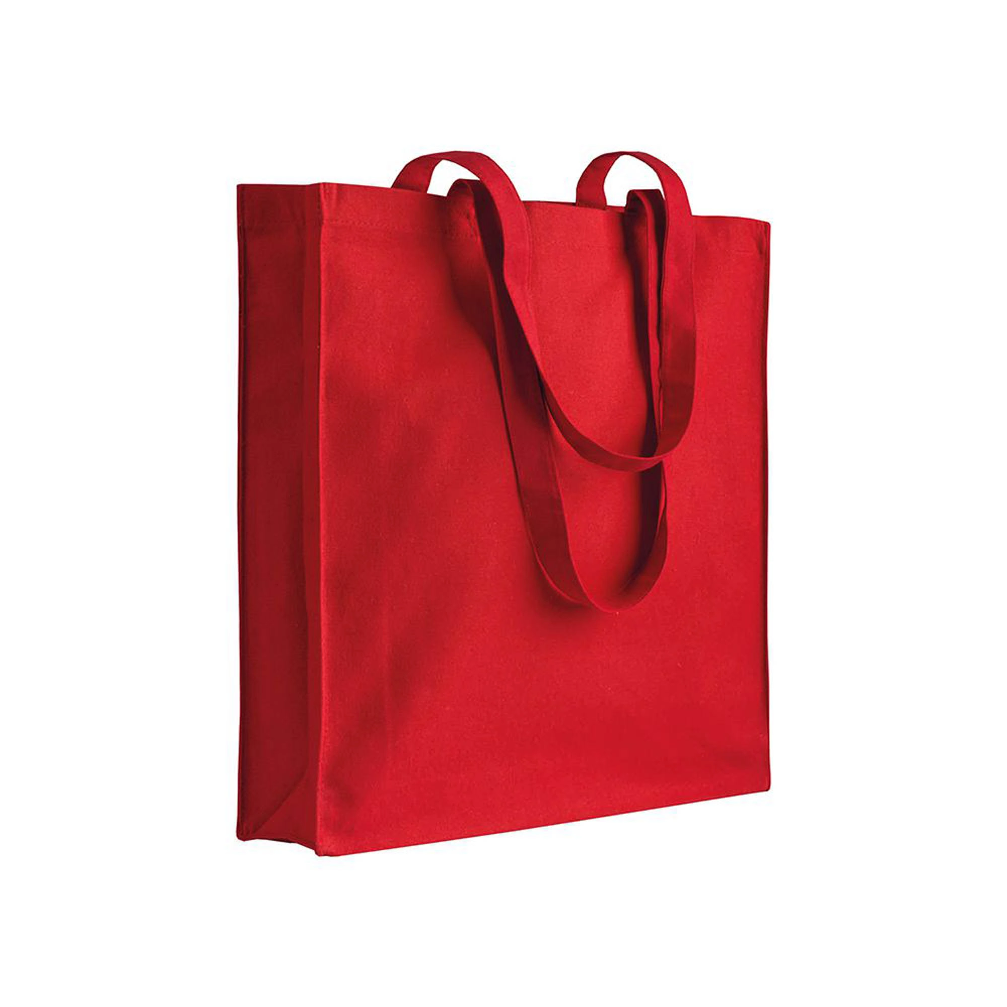 Immagine Shopper con soffietto in cotone 220 g/m2, manici lunghi