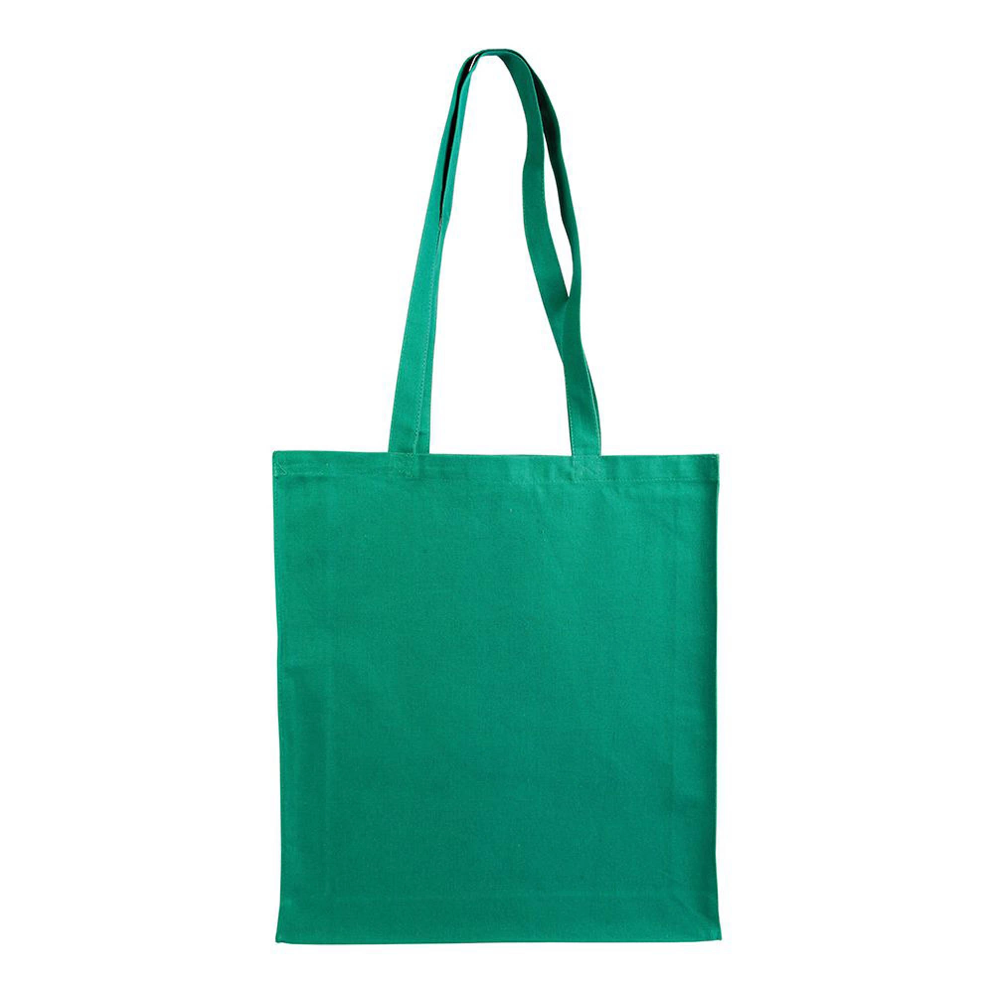 Immagine Shopper con soffietto in cotone 220 g/m2, manici lunghi