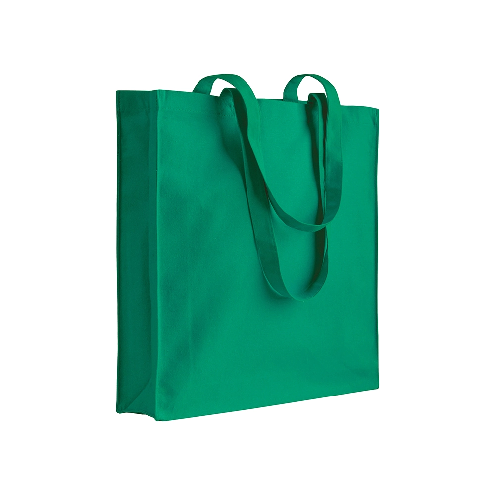 Immagine Shopper con soffietto in cotone 220 g/m2, manici lunghi