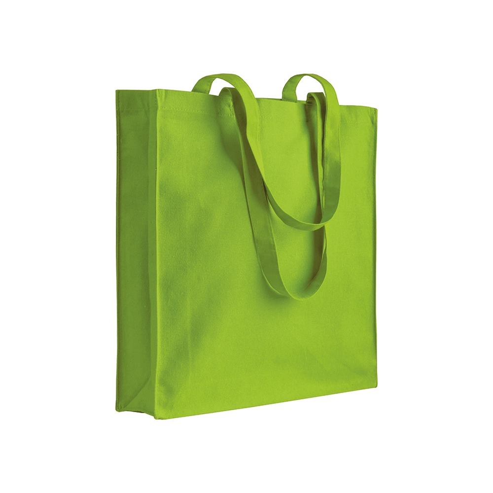 Immagine Shopper con soffietto in cotone 220 g/m2, manici lunghi