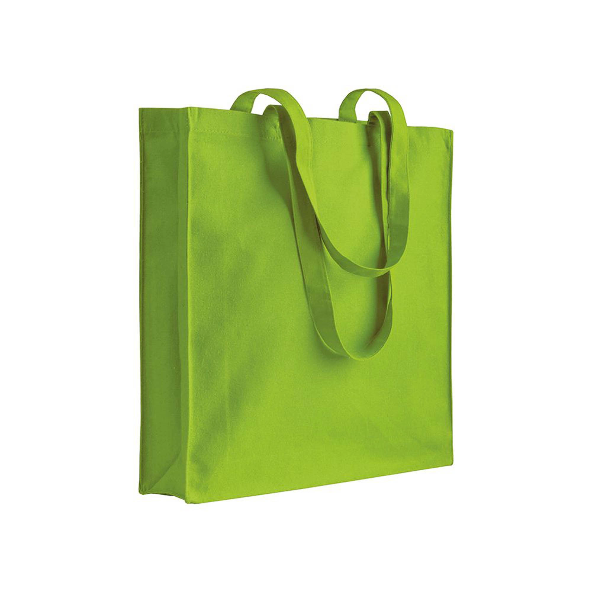 Immagine Shopper con soffietto in cotone 220 g/m2, manici lunghi