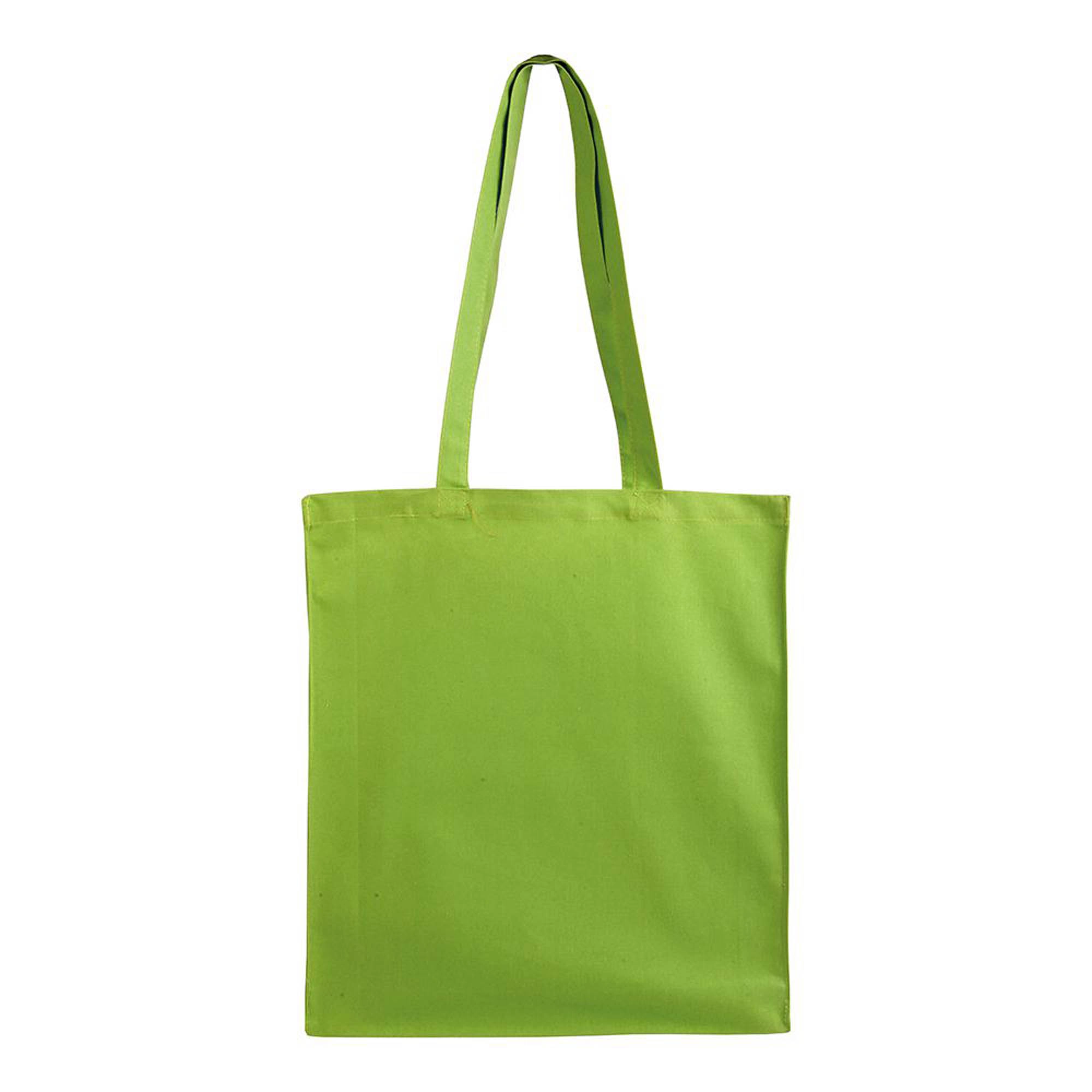 Immagine Shopper con soffietto in cotone 220 g/m2, manici lunghi