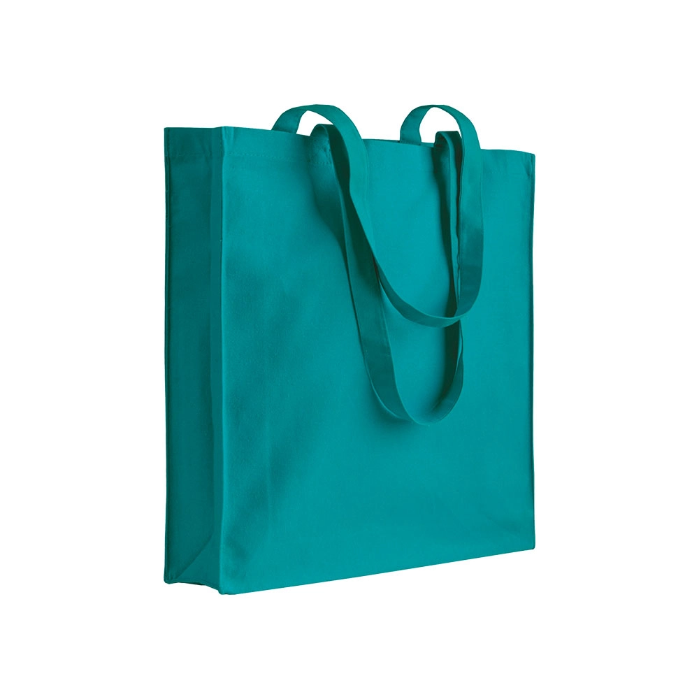 Immagine Shopper con soffietto in cotone 220 g/m2, manici lunghi