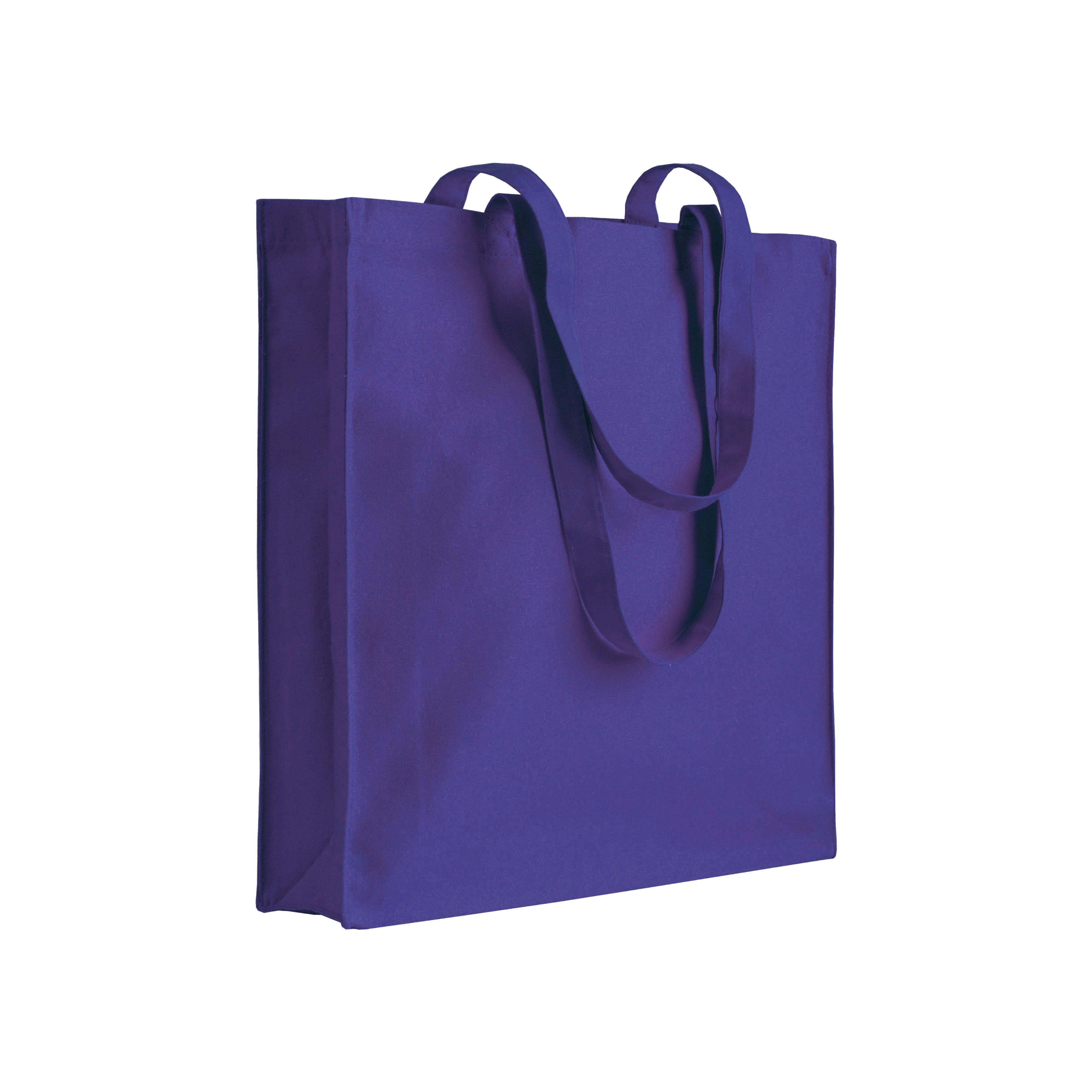 Immagine Shopper con soffietto in cotone 220 g/m2, manici lunghi