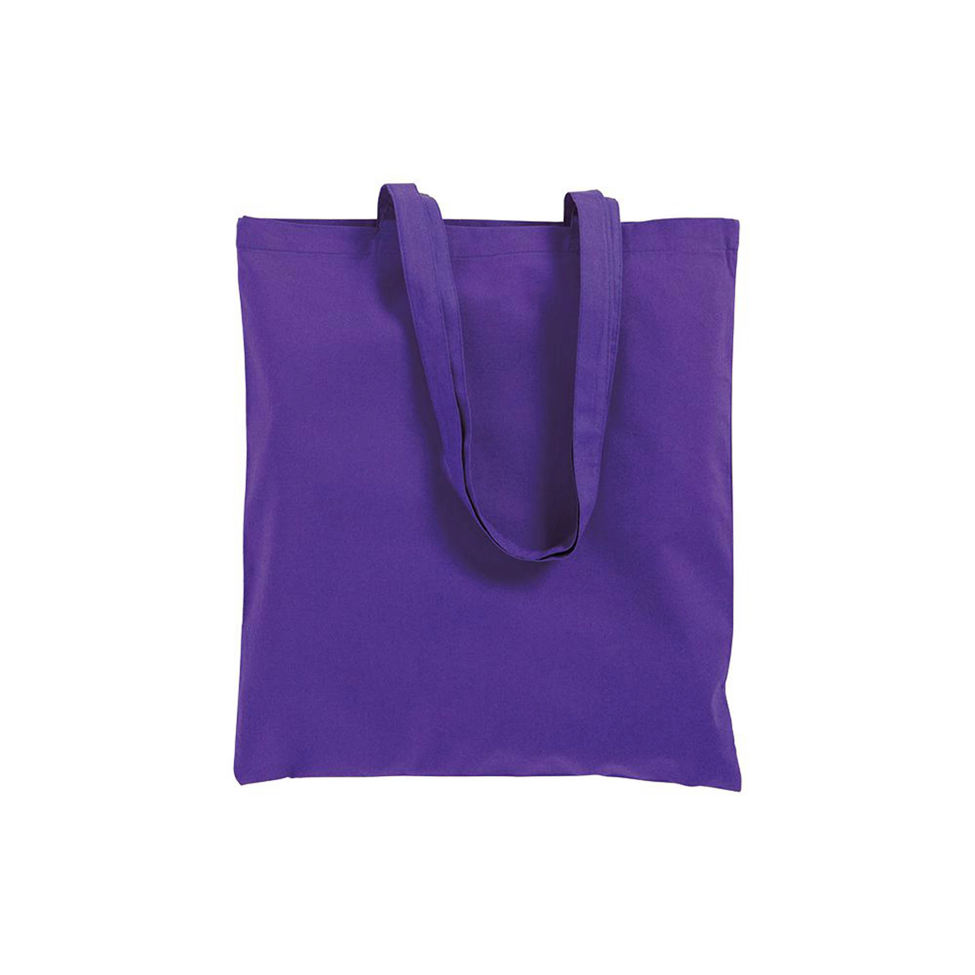 Immagine Shopper con soffietto in cotone 220 g/m2, manici lunghi