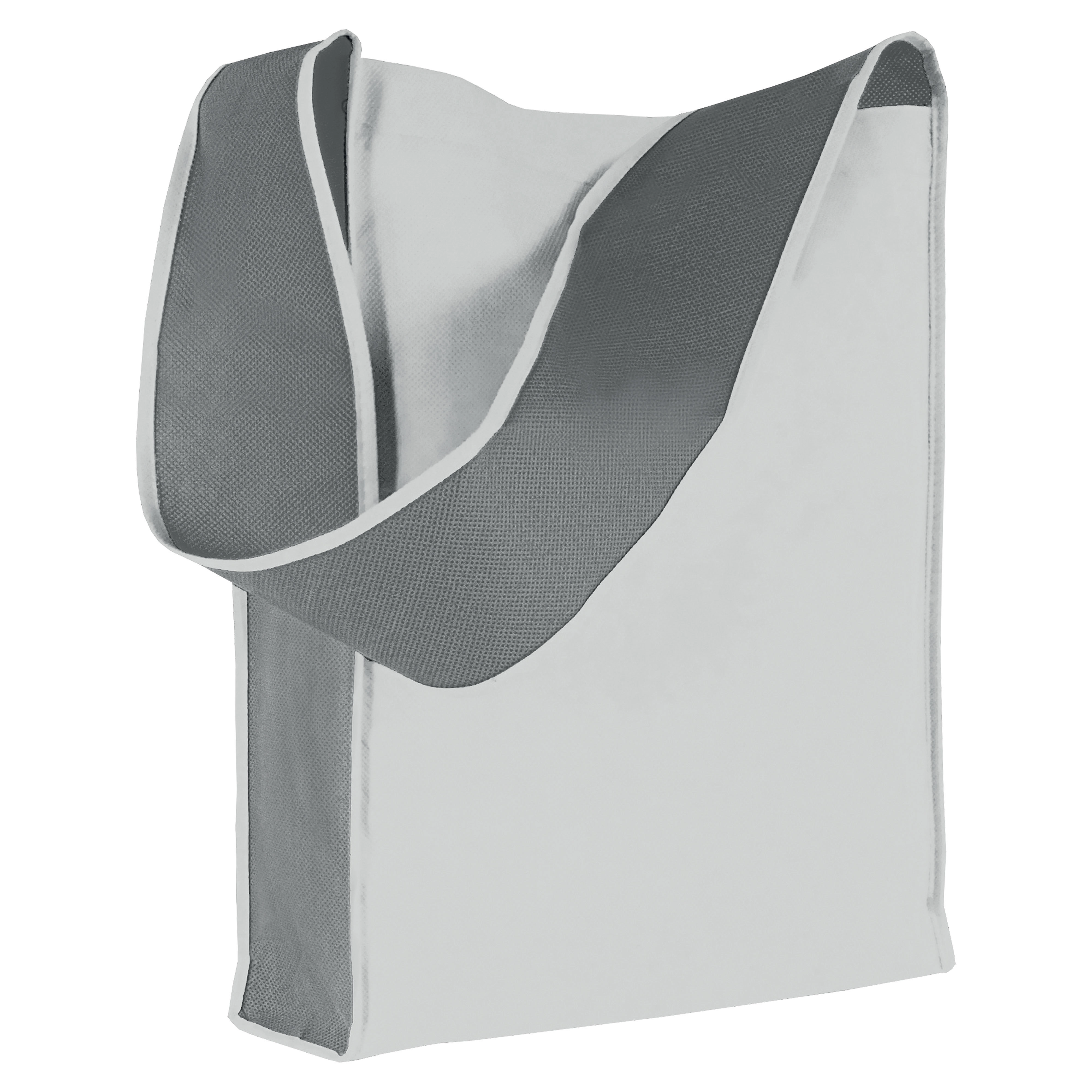 Immagine Shopper bicolore in TNT, tracolla e soffietto