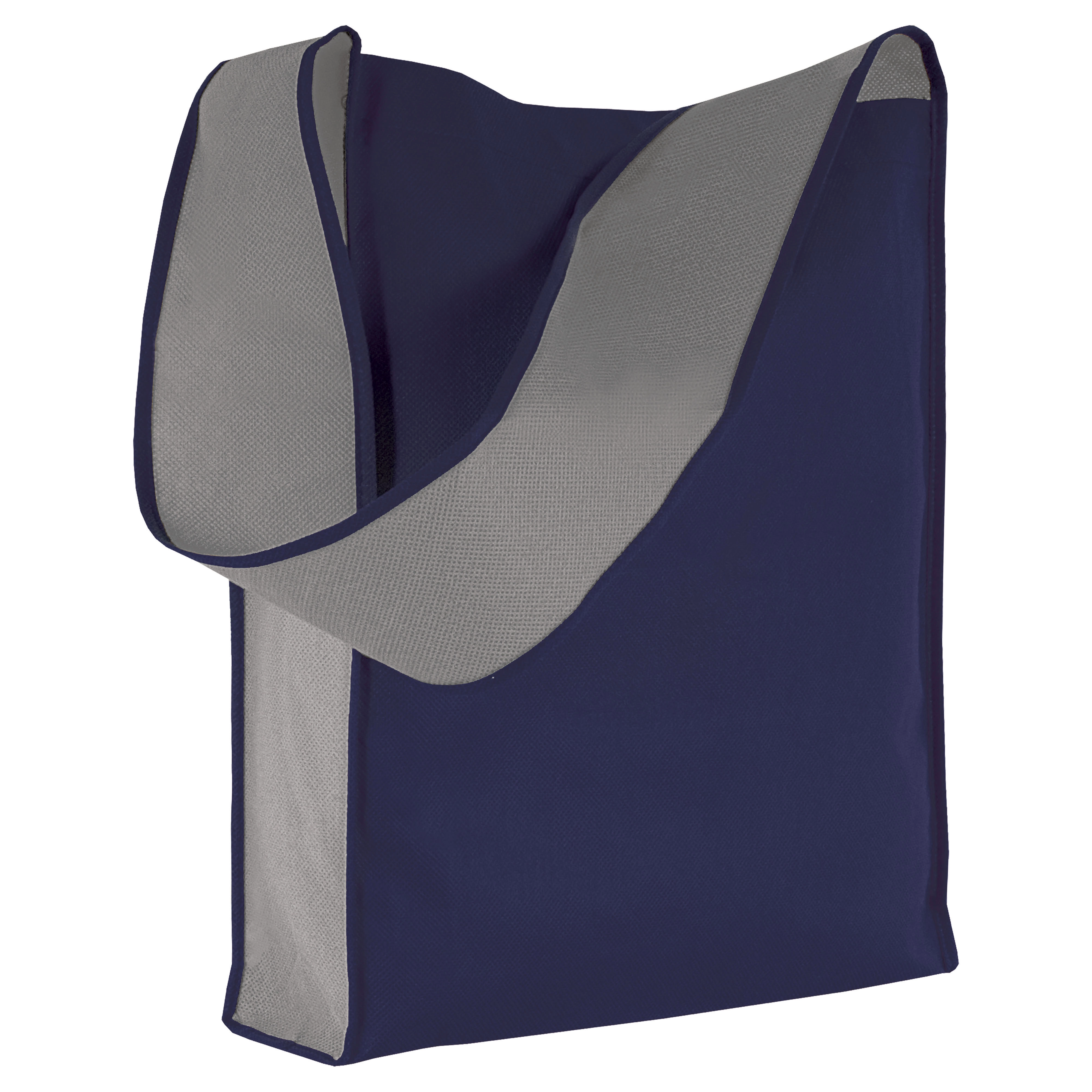 Immagine Shopper bicolore in TNT, tracolla e soffietto