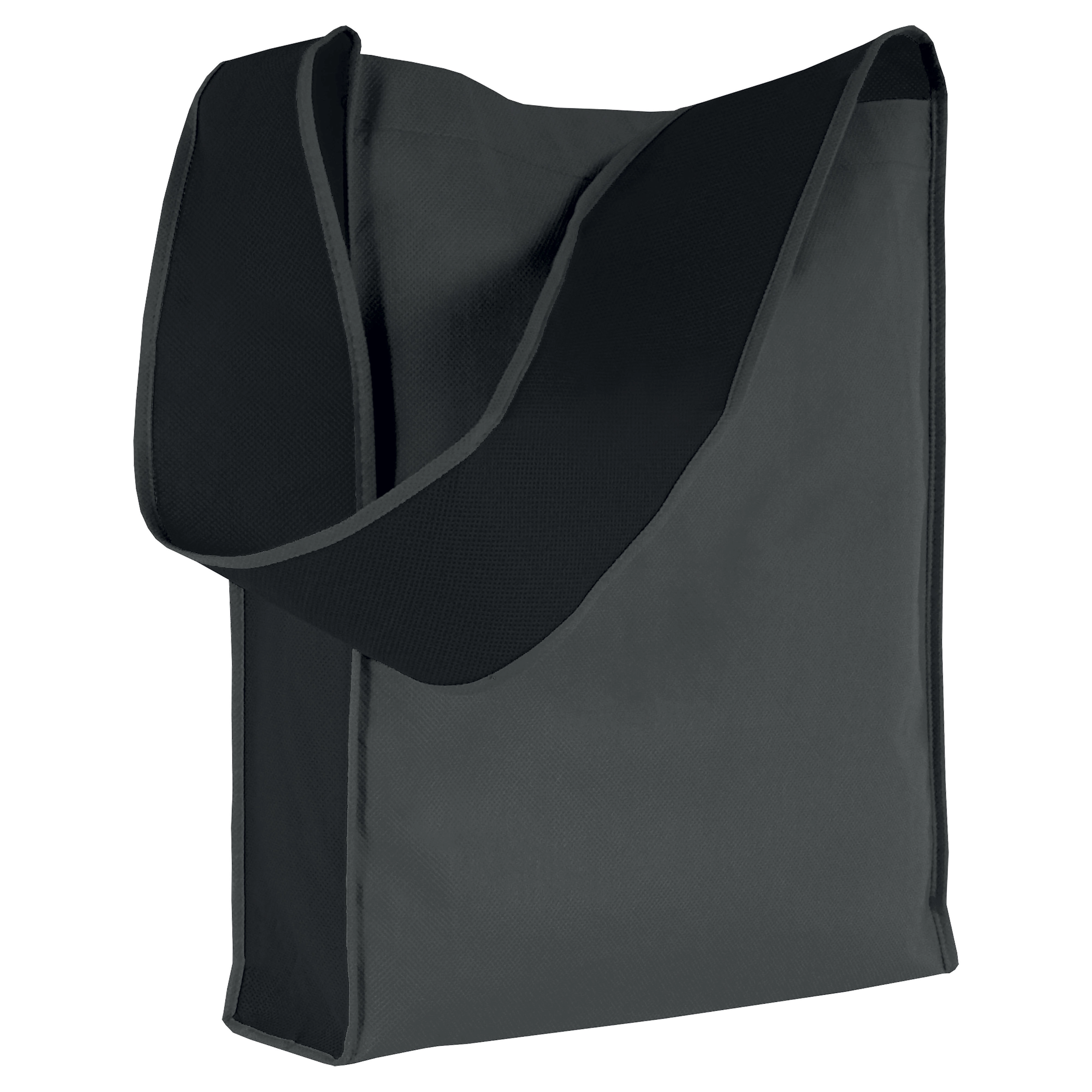 Immagine Shopper bicolore in TNT, tracolla e soffietto