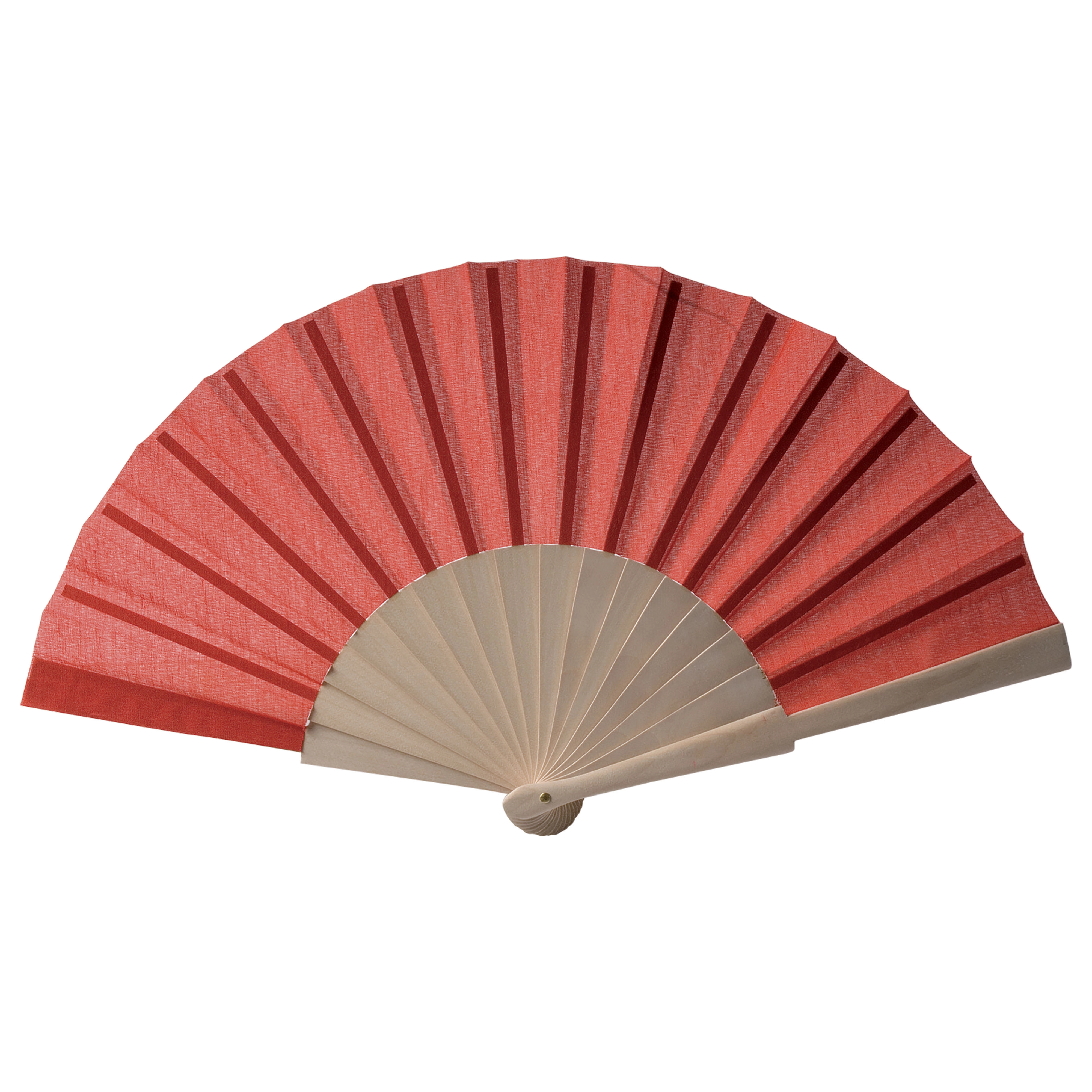 Immagine Ventaglio in tessuto di cotone con manico in legno, lunghezza cm 23