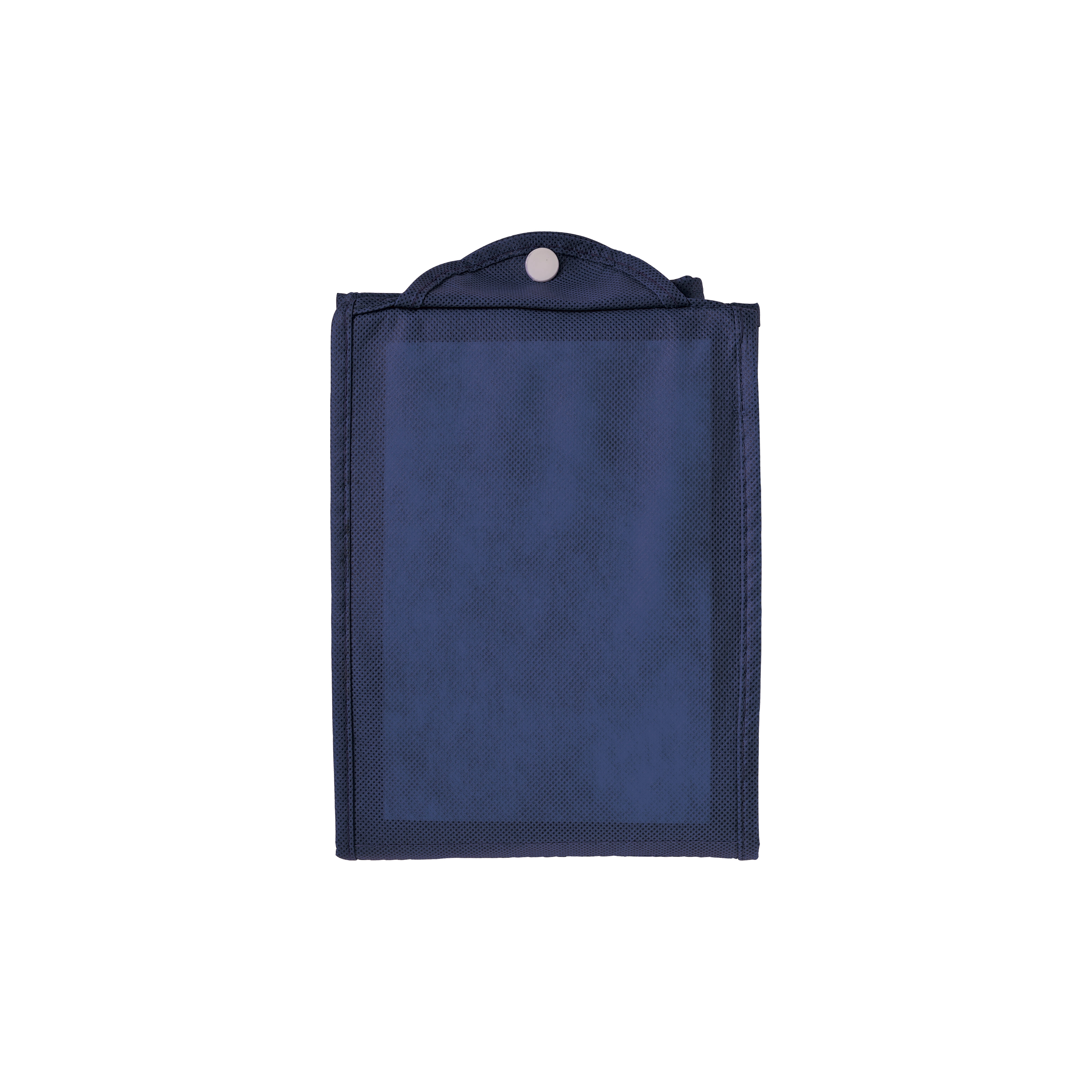 Immagine Shopper ripiegabile con soffietto in TNT 80g/m2 cucito, manici corti