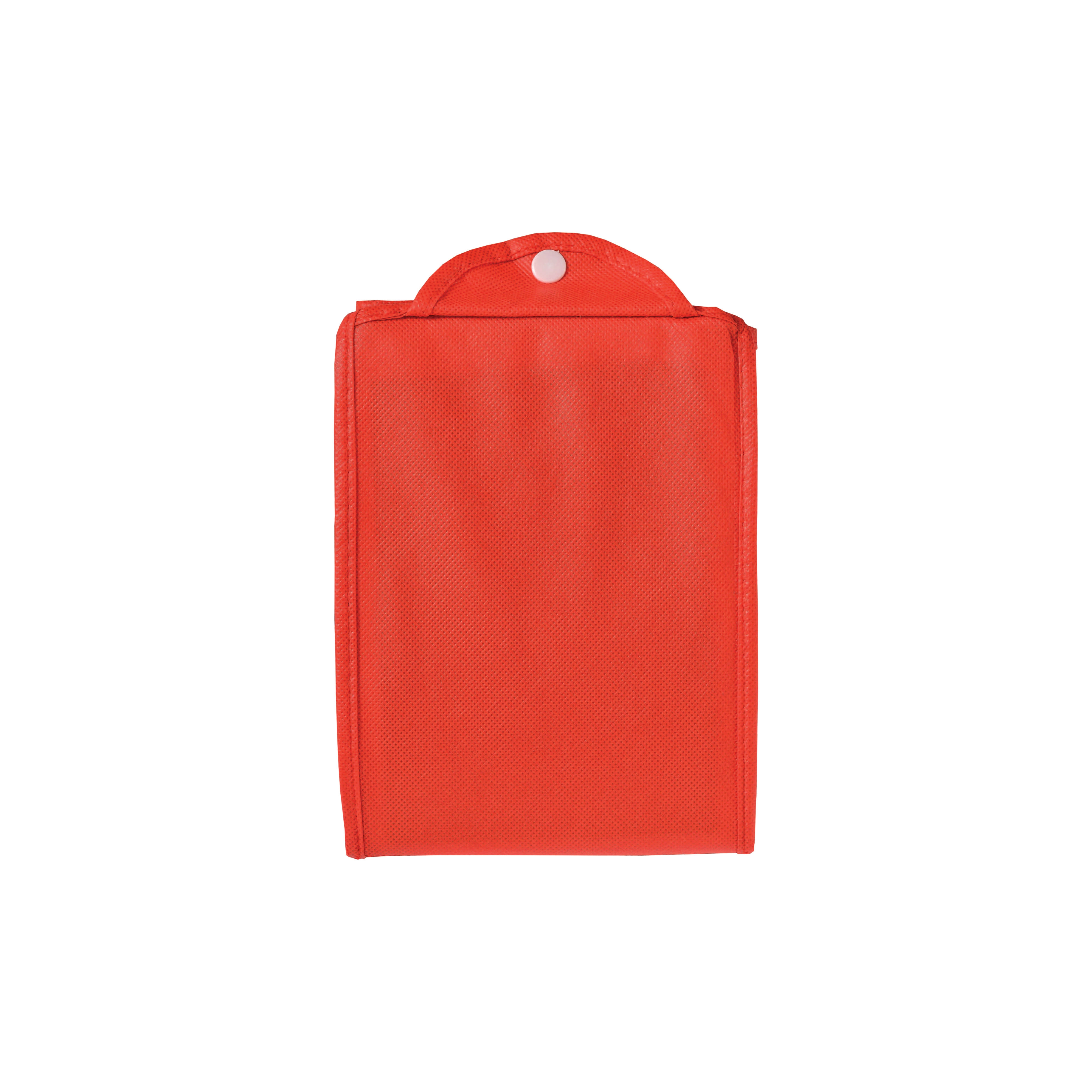 Immagine Shopper ripiegabile con soffietto in TNT 80g/m2 cucito, manici corti