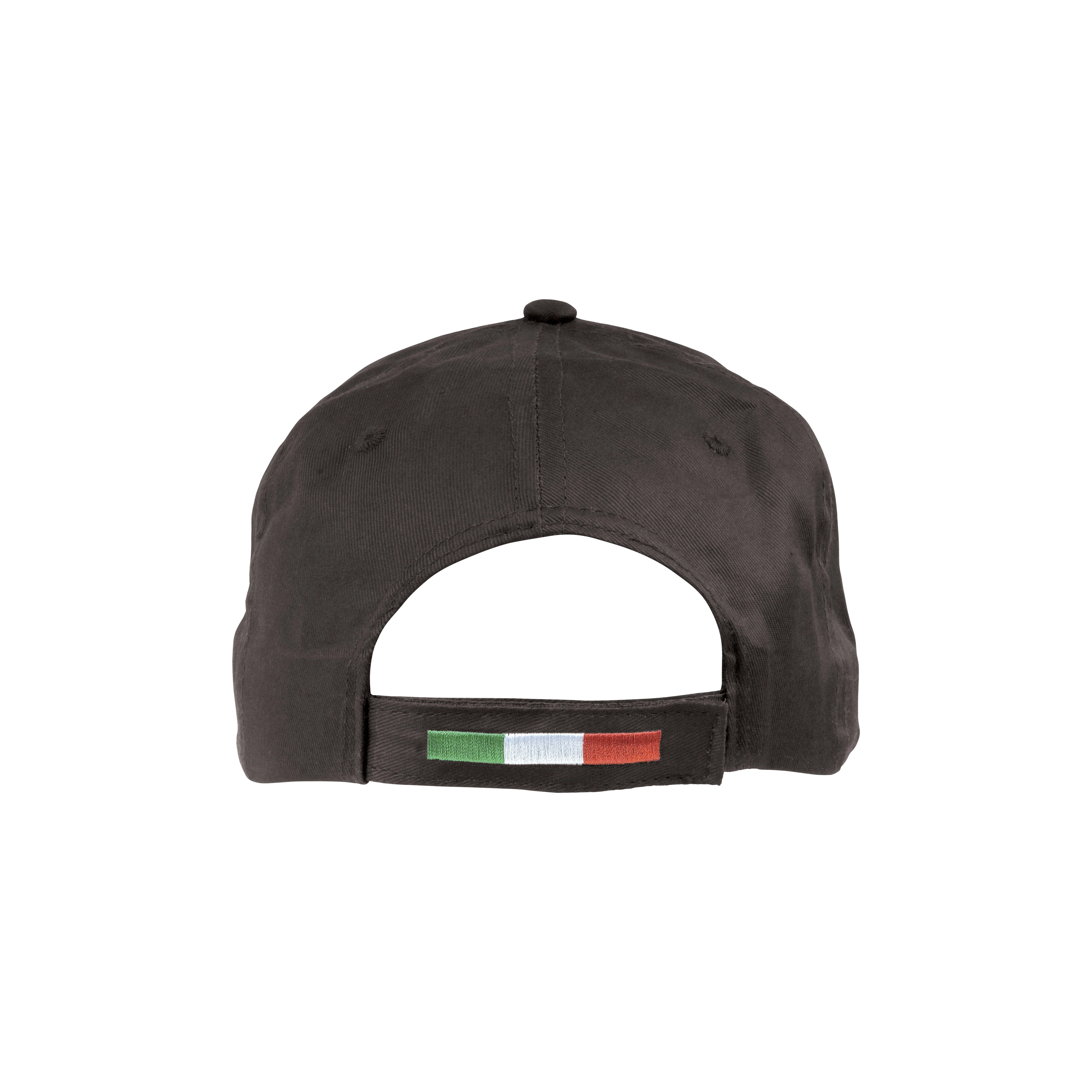 Immagine Cappellino in cotone, 5 pannelli con profilo e ricamo tricolore