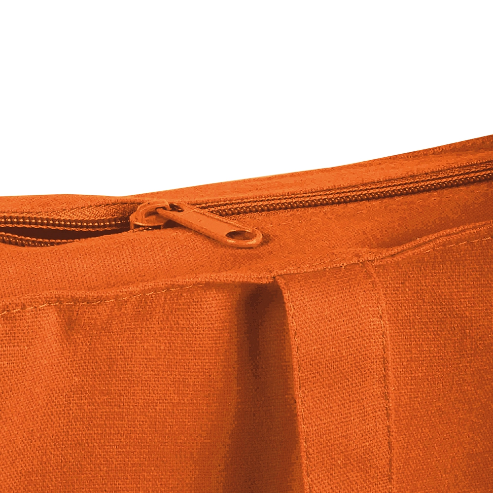 Immagine Shopper con soffietto in cotone 220 g/m2, manici lunghi e chiusura con zip