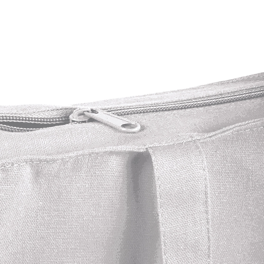 Immagine Shopper con soffietto in cotone 220 g/m2, manici lunghi e chiusura con zip