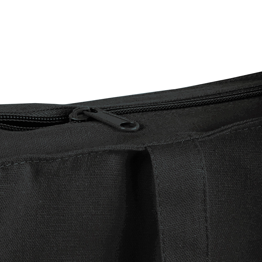 Immagine Shopper con soffietto in cotone 220 g/m2, manici lunghi e chiusura con zip