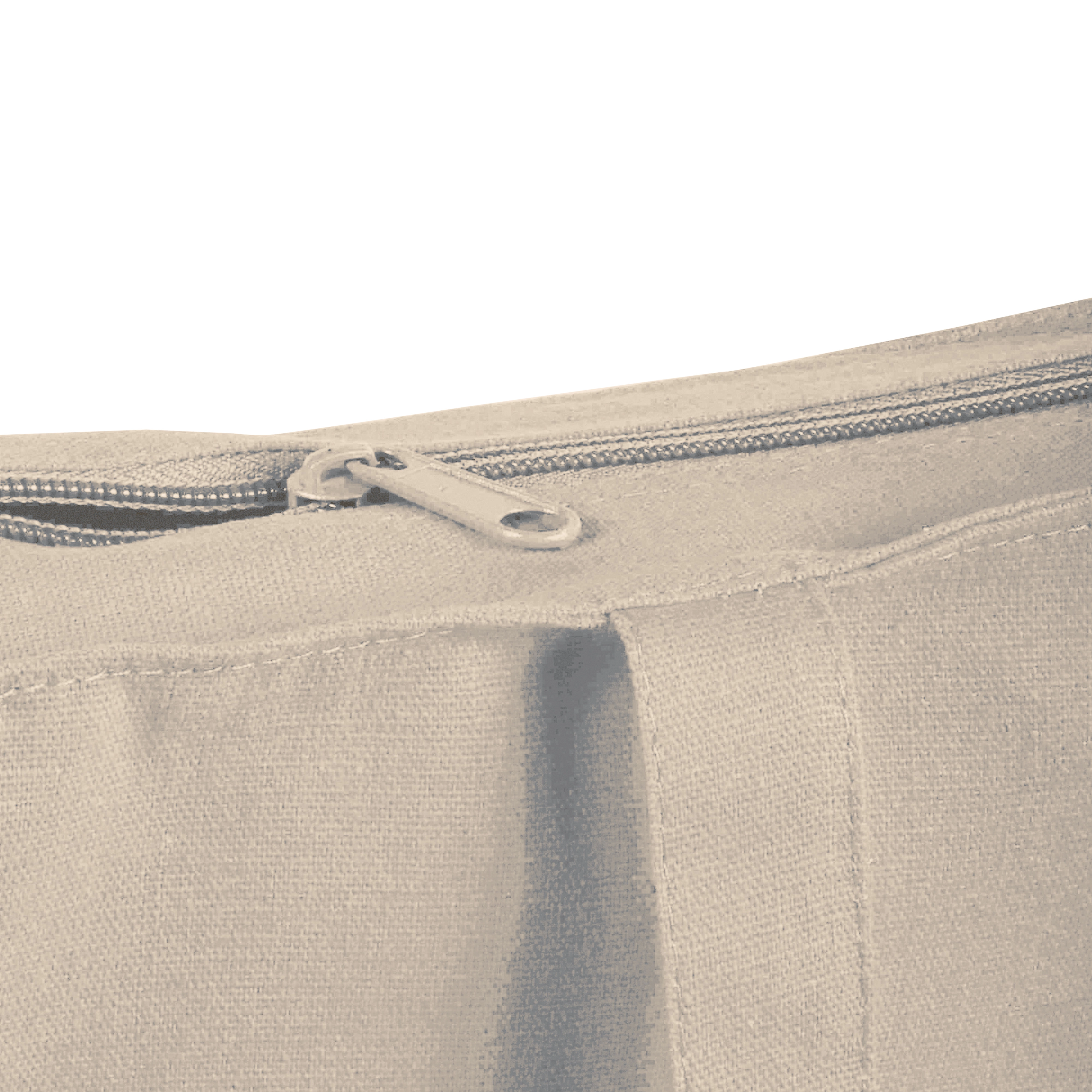 Immagine Shopper con soffietto in cotone 250 g/m2, manici lunghi e chiusura con zip