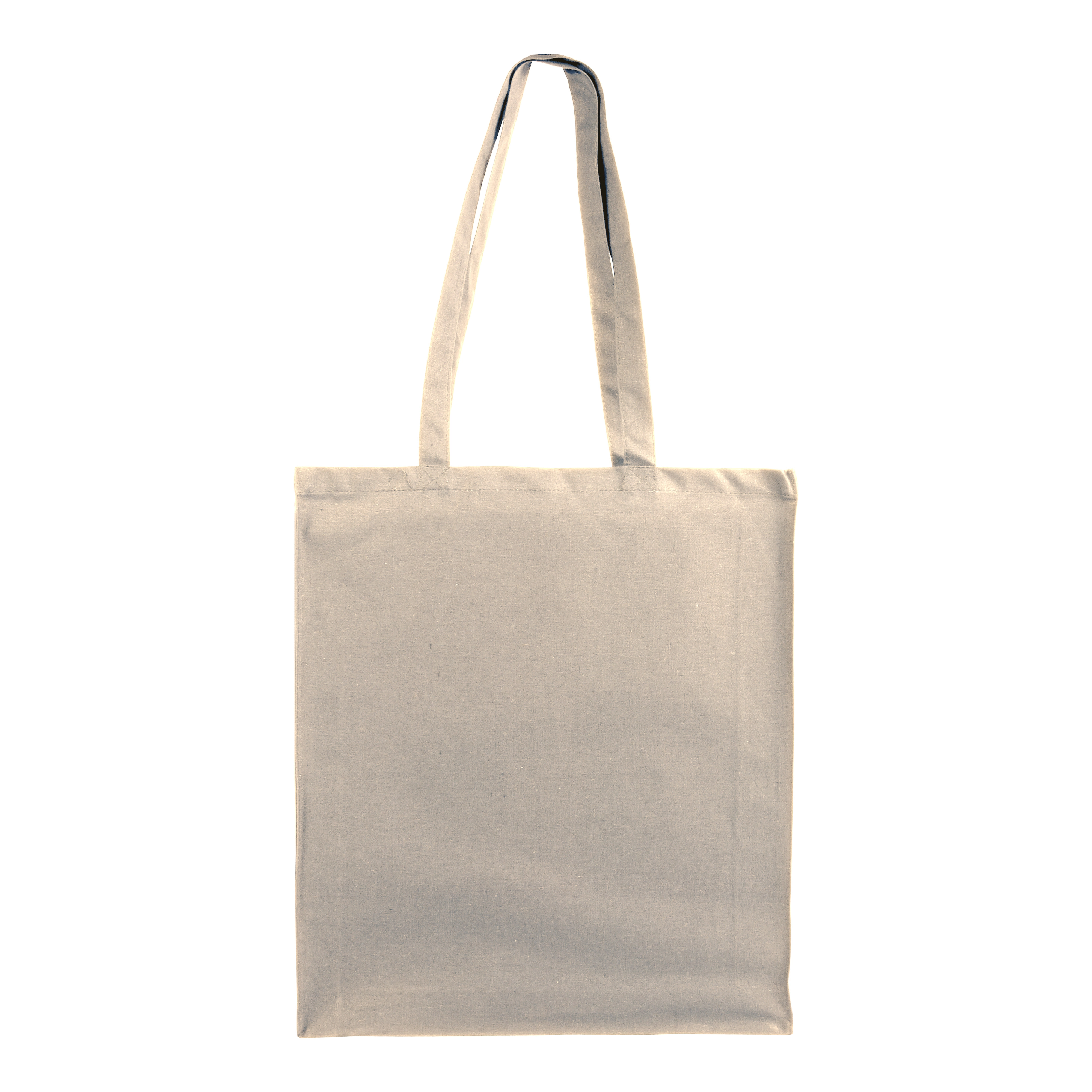 Immagine Shopper con soffietto in cotone 250 g/m2, manici lunghi e chiusura con zip