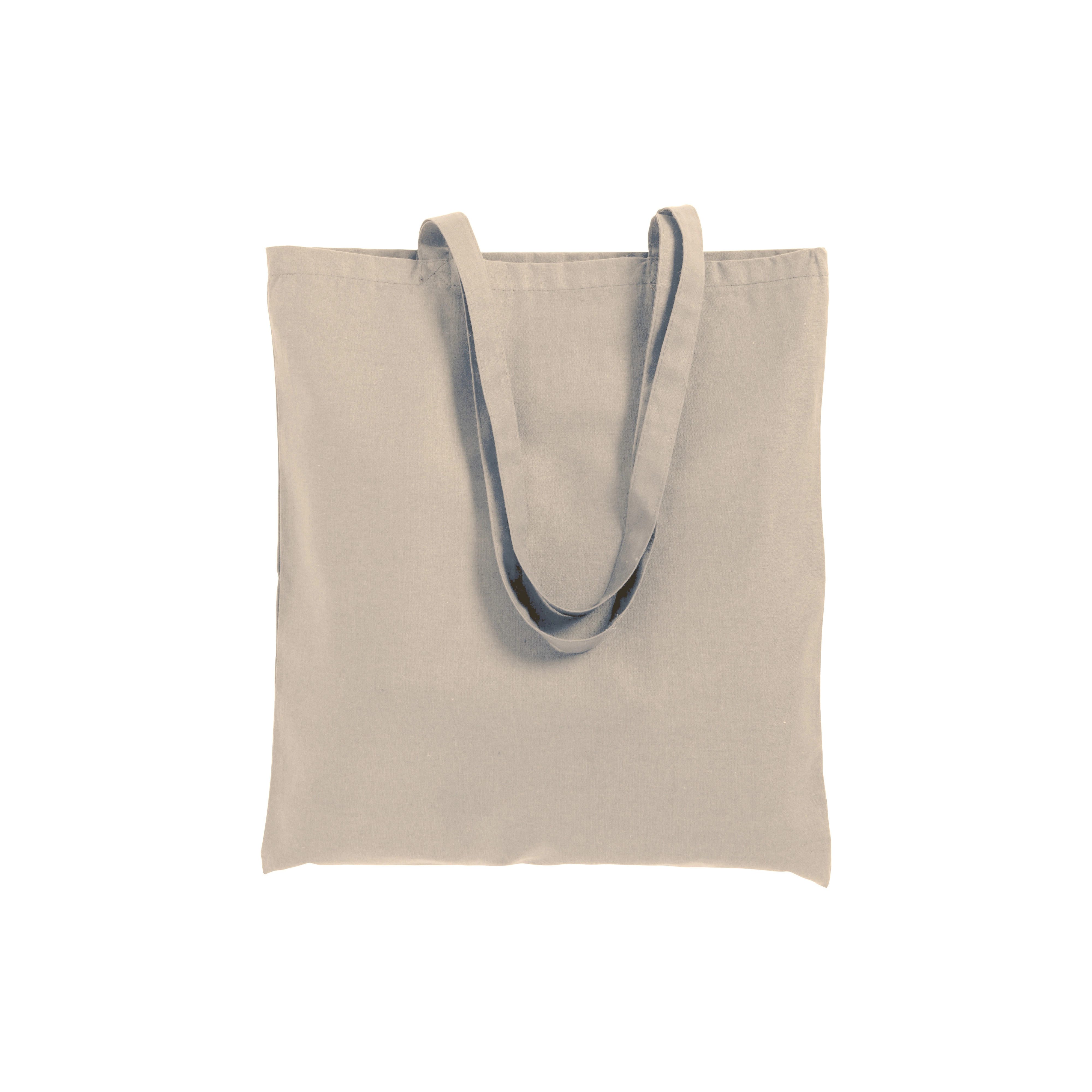 Immagine Shopper con soffietto in cotone 250 g/m2, manici lunghi e chiusura con zip