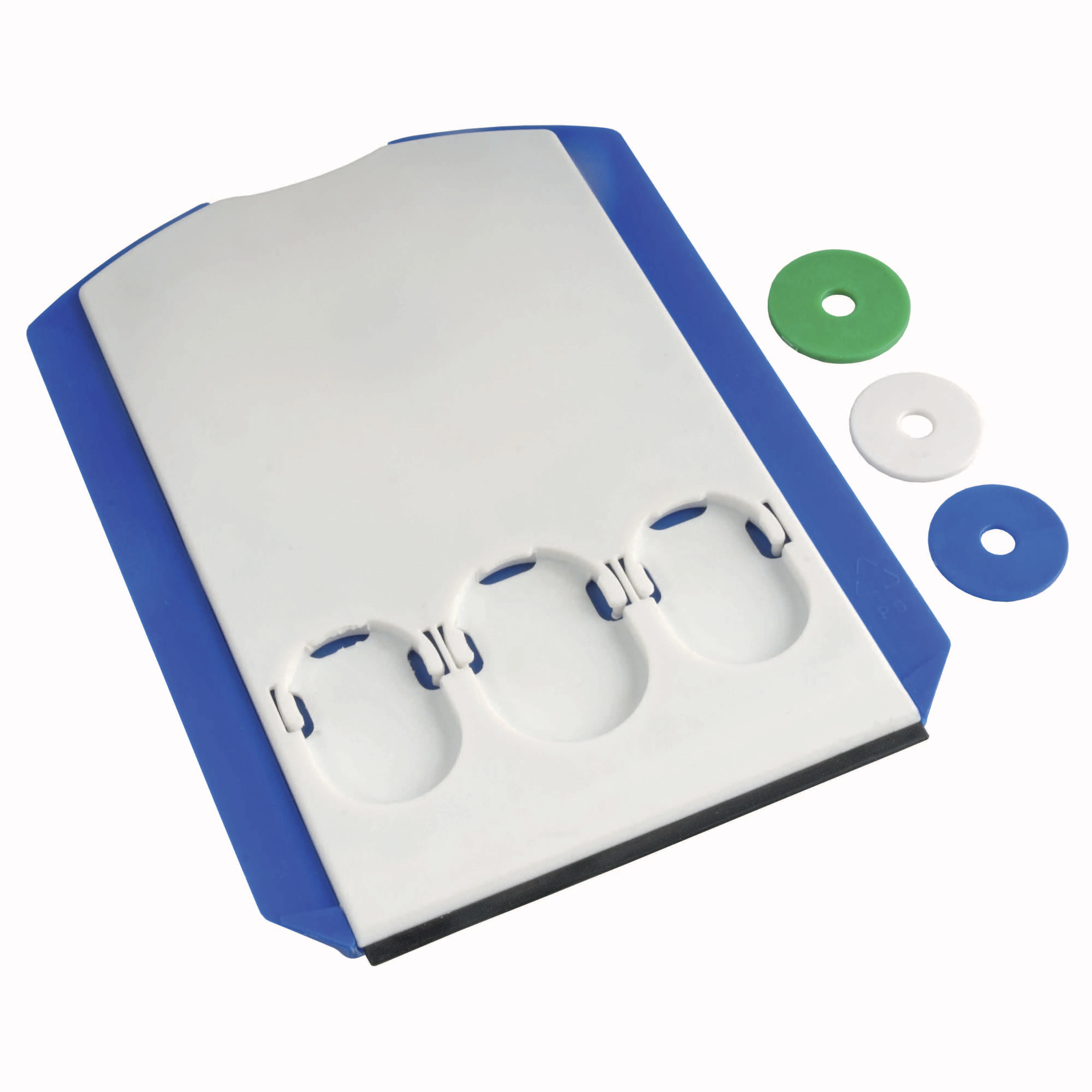 Immagine Disco orario con raschiaghiaccio, spatola in gomma e 3 gettoni per carrello