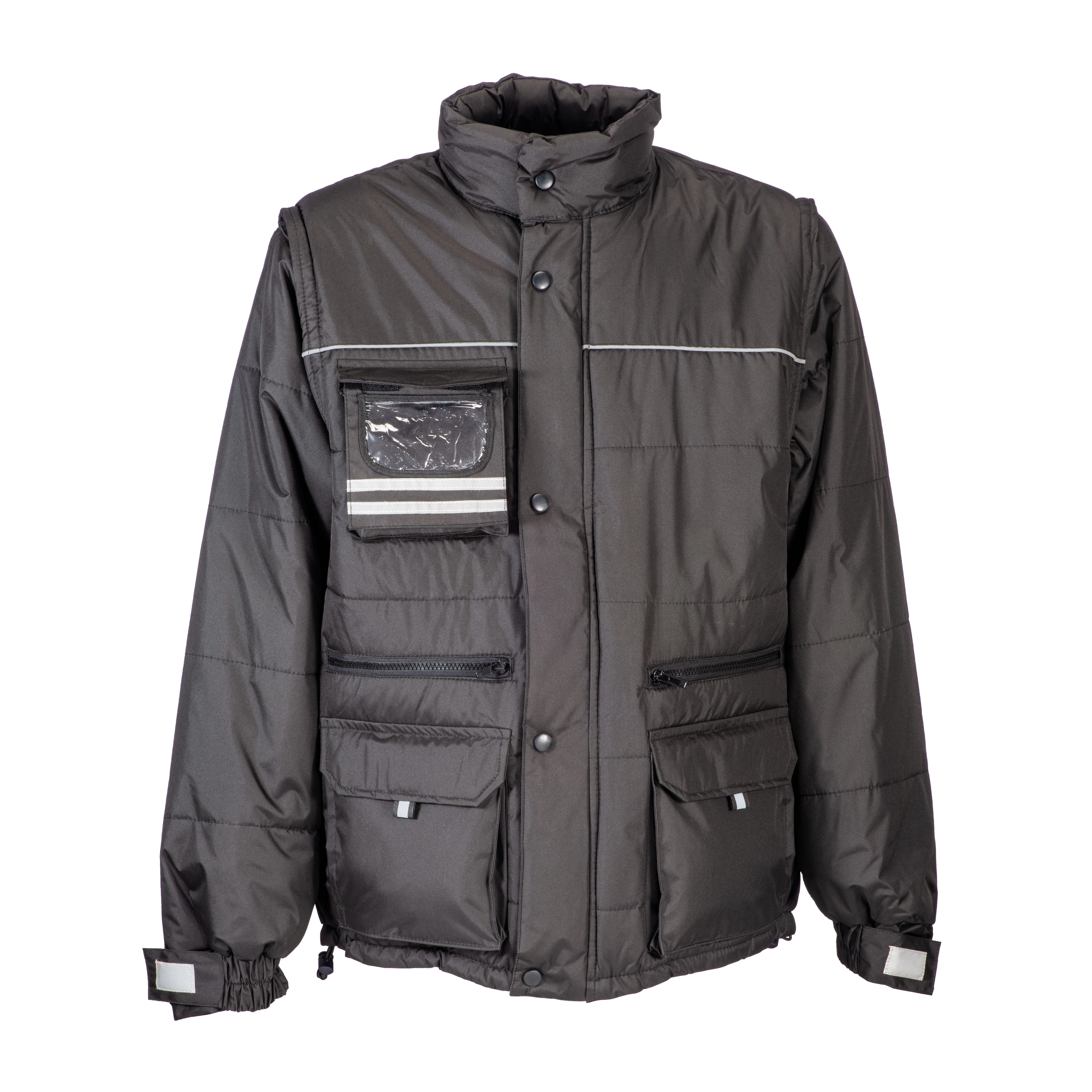 Immagine Giubbotto imbottito in poliestere pongee con maniche staccabili