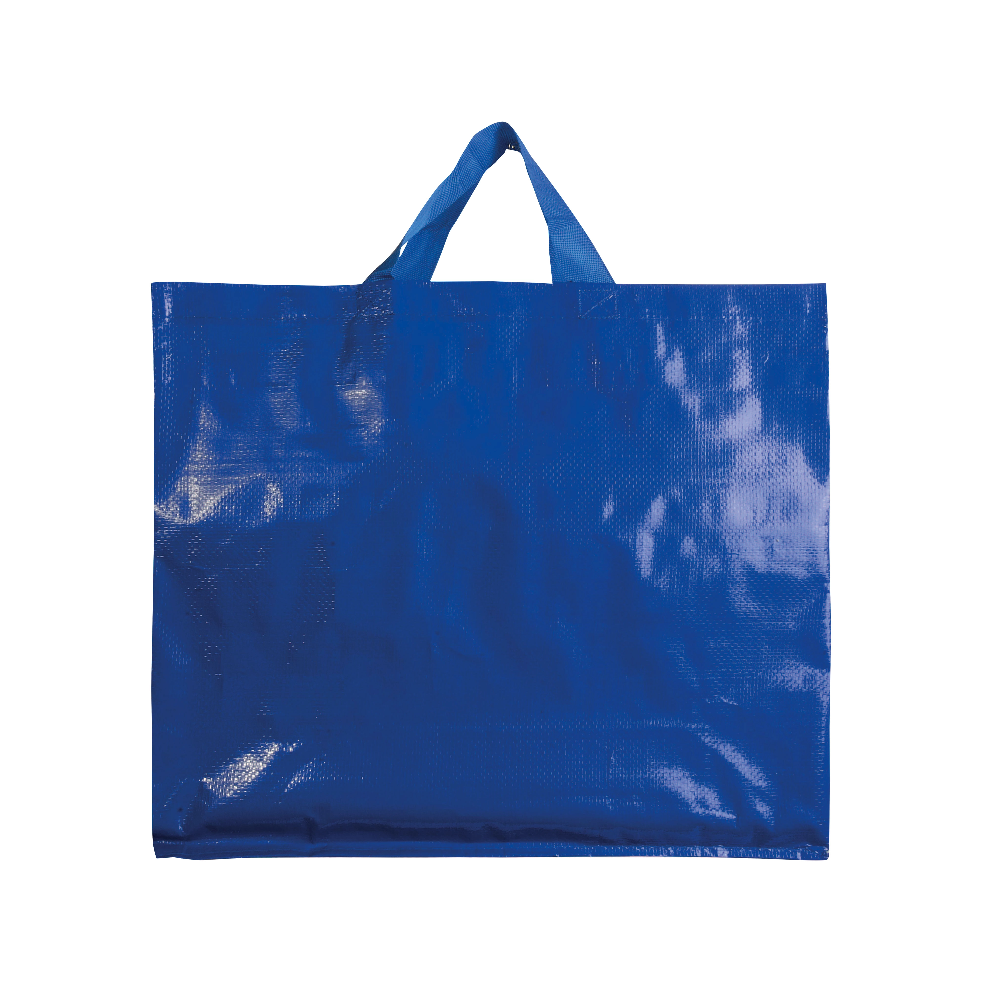 Immagine Shopper con soffietto in PP laminato 120 g/m2, manici corti a nastro