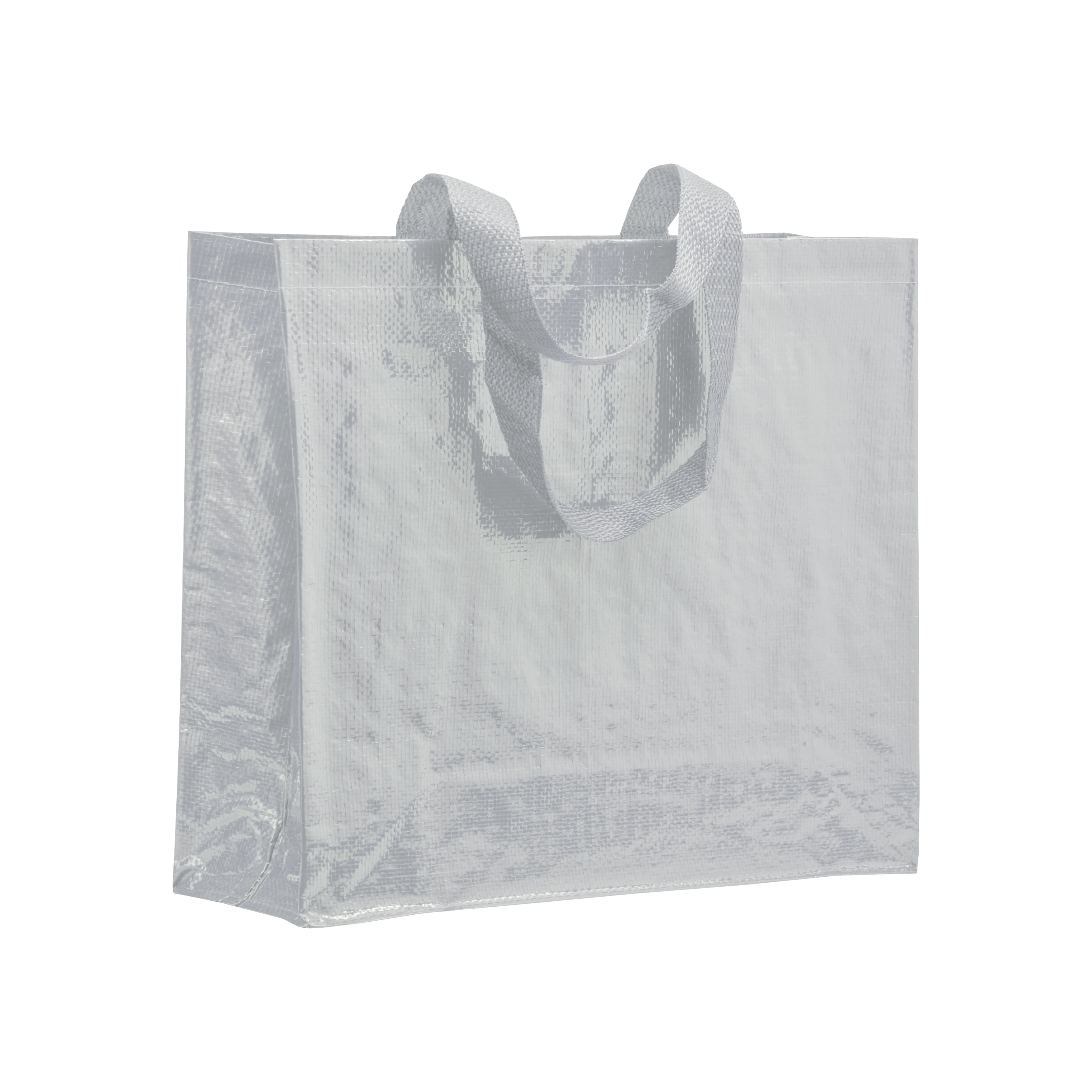 Immagine Shopper con soffietto in PP laminato 120 g/m2, manici lunghi a nastro