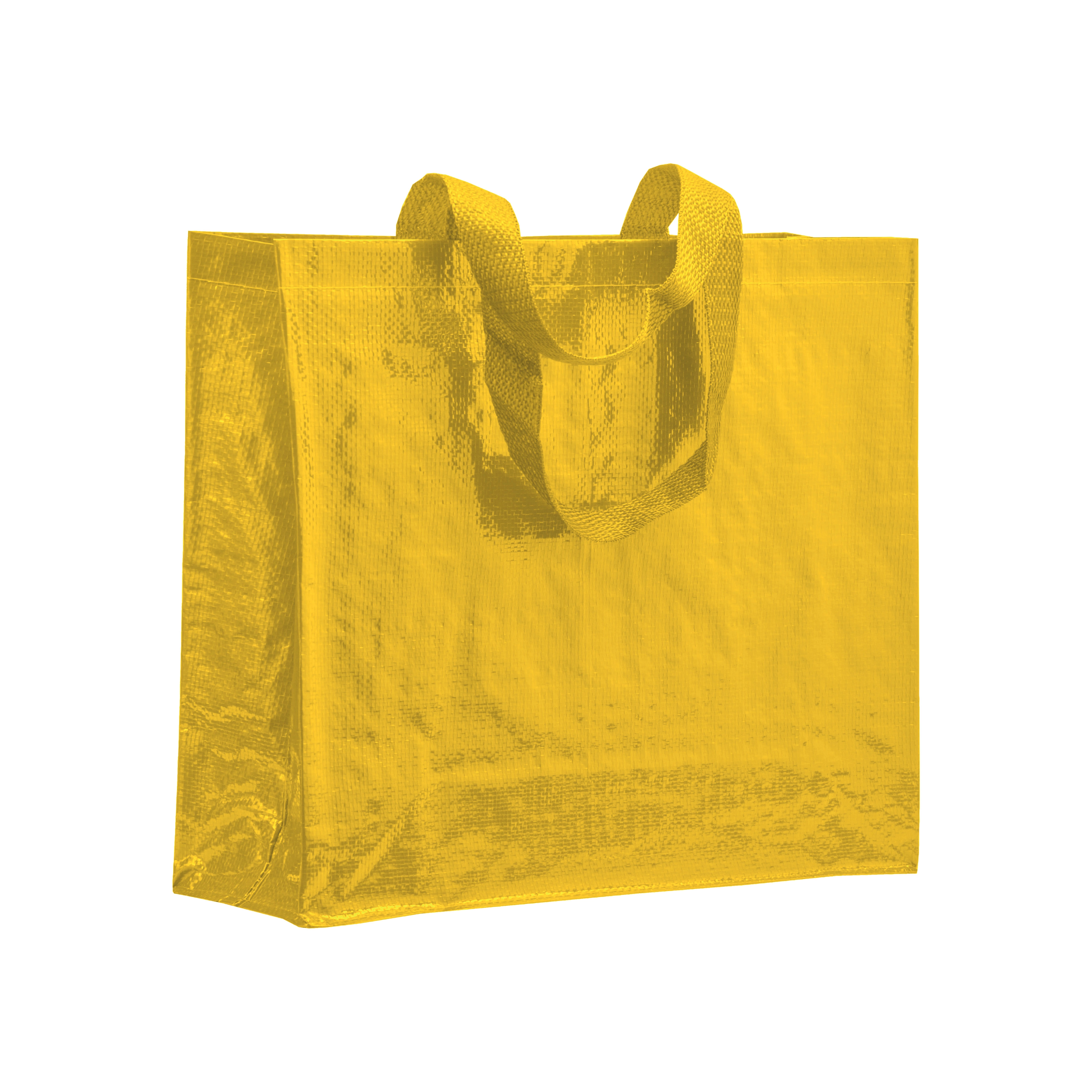 Immagine Shopper con soffietto in PP laminato 120 g/m2, manici lunghi a nastro