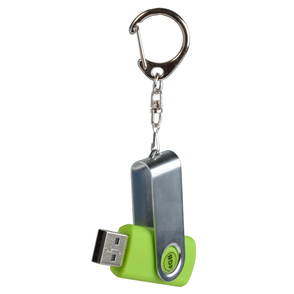Immagine Chiavetta girevole USB 4Gb ABS gommata/Metallo Possibilità di import su richiesta a parti