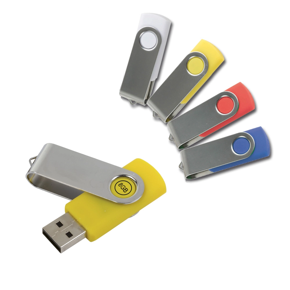 Immagine Chiavetta girevole USB 8Gb ABS gommata/Metallo Possibilità di import su richiesta