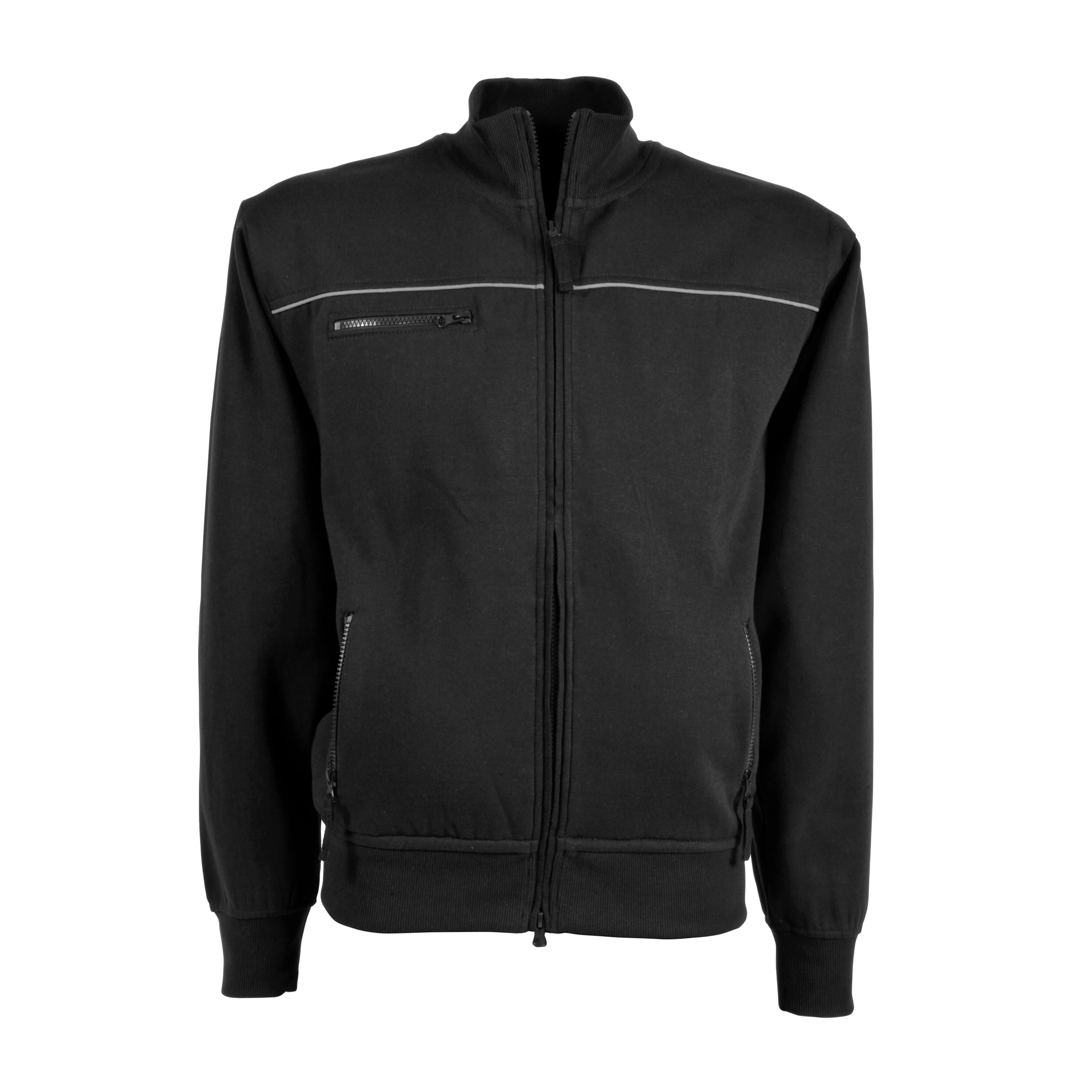 Immagine Felpa da uomo a zip intera,con 3 tasche chiusura zip, profilo catarifrangente