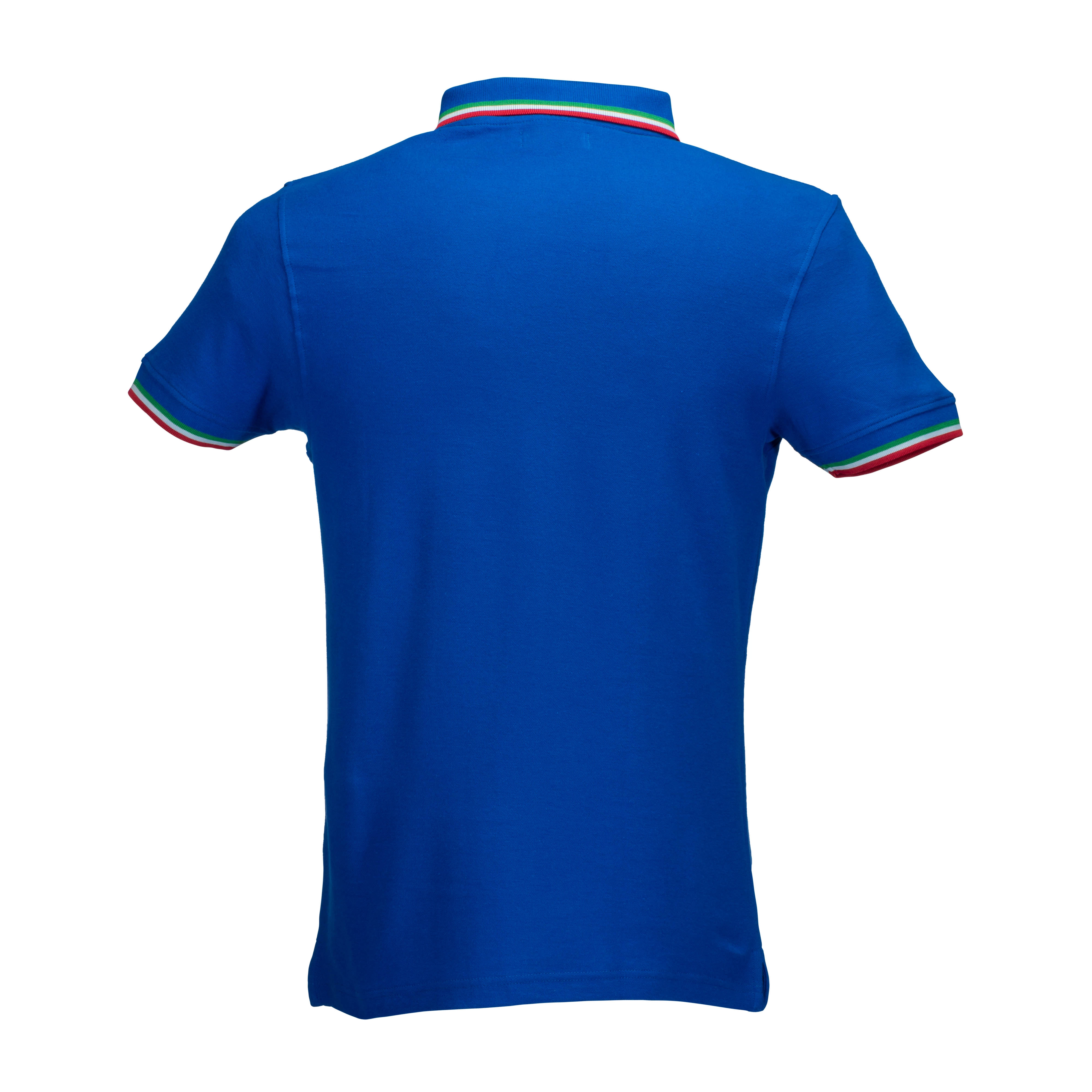 Immagine Polo piqué di cotone 100% 180 g/m2, manica corta, bordi in tricolore