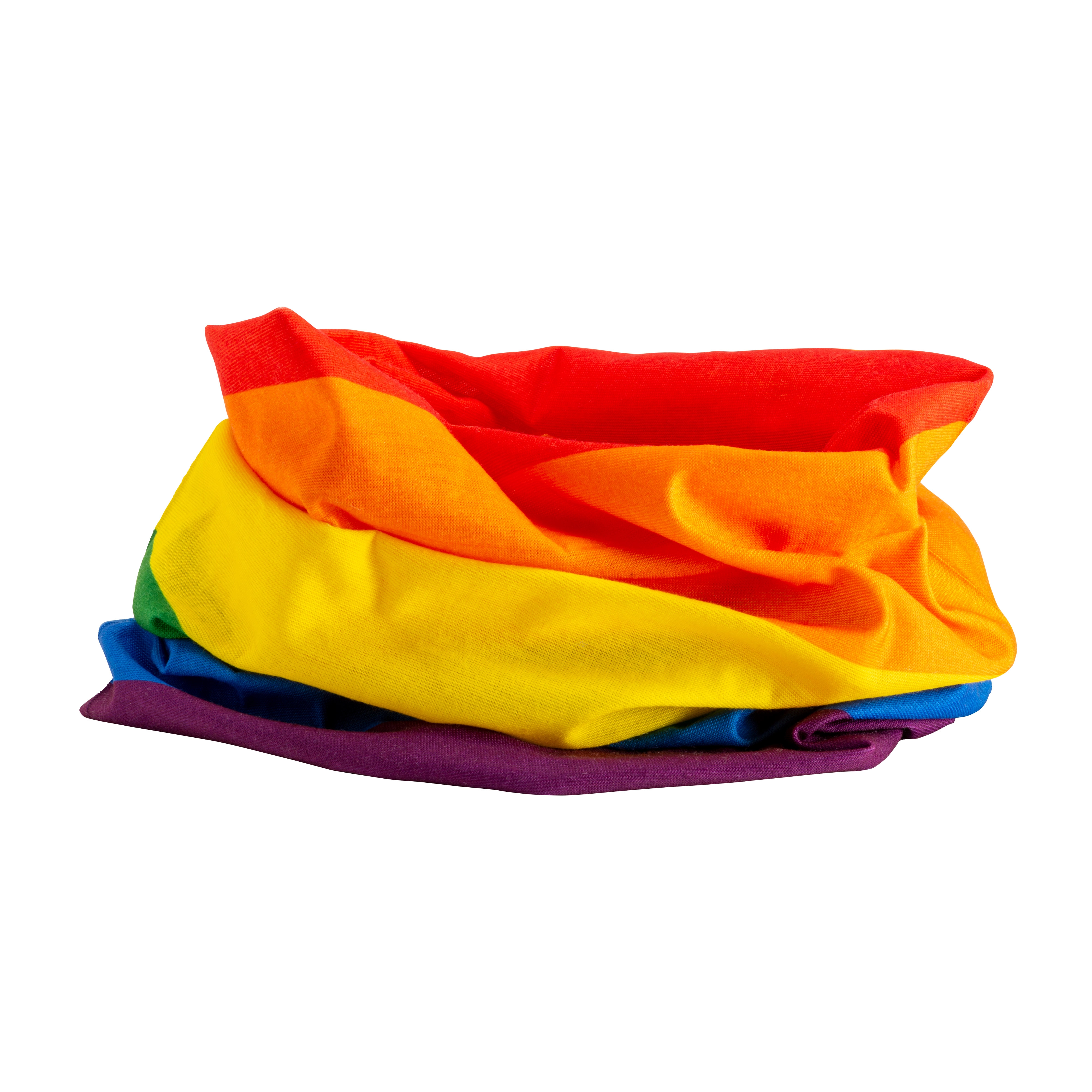 Immagine Bandana multiuso arcobaleno tubolare in tessuto elastico