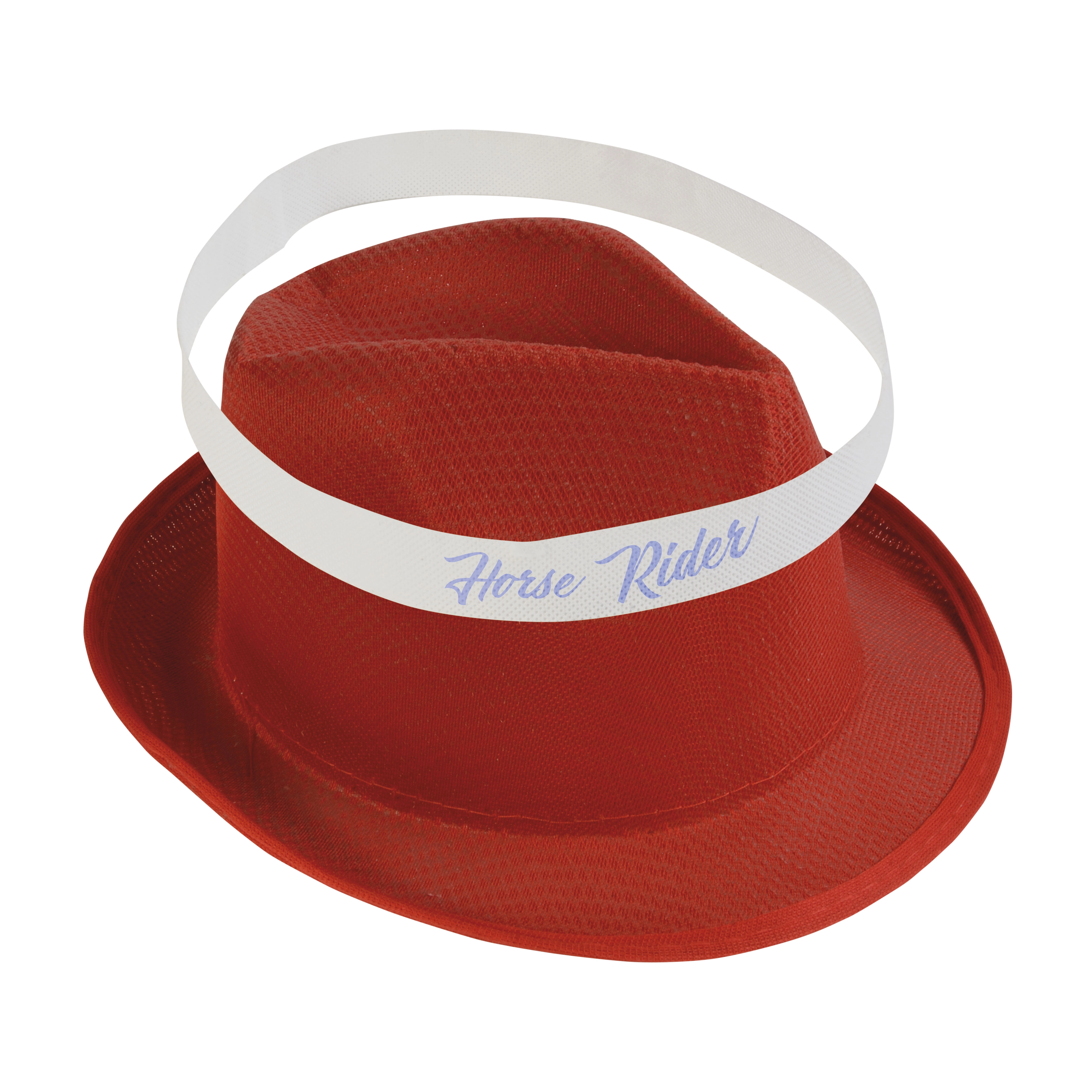 Immagine Cappello in poliestere con fascia elastica 2,5 cm applicabile e personalizzabile