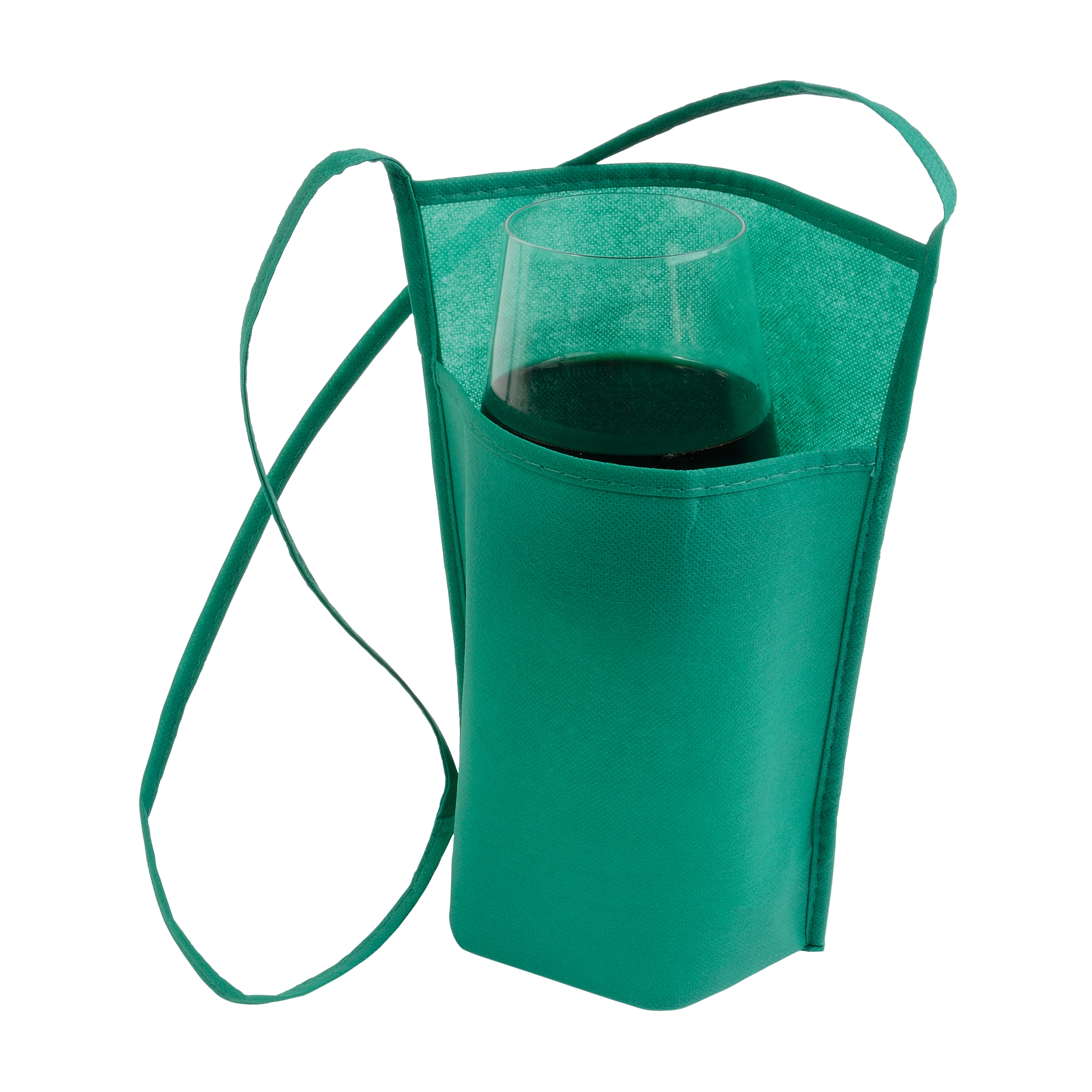 Immagine Portabicchiere da degustazione da collo in TNT con tracolla 90 cm